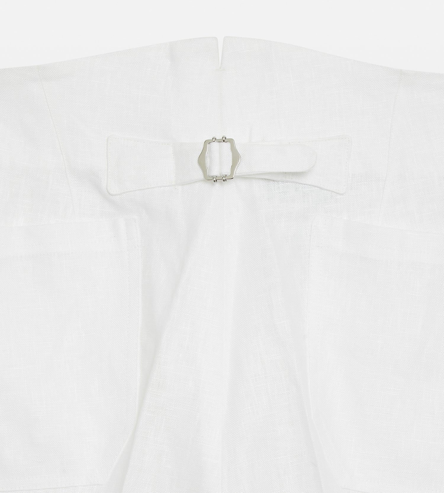 Pantalon sartorial en lin blanc