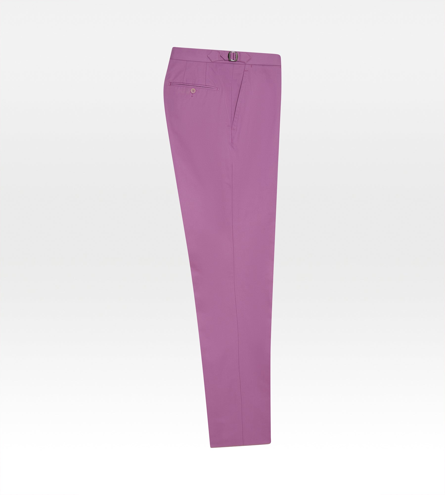 Pantalon classique en coton rose