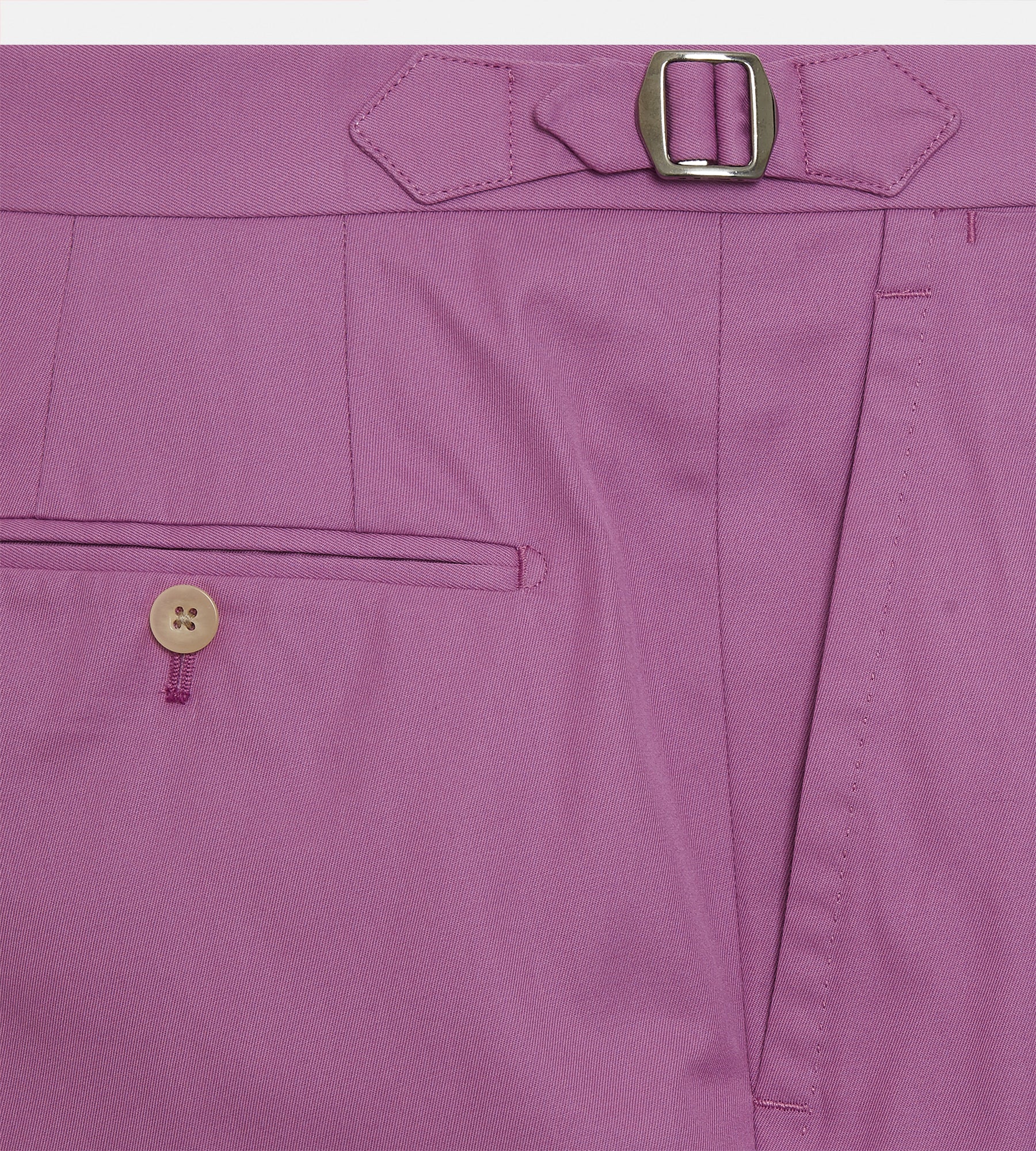 Pantalon classique en coton rose