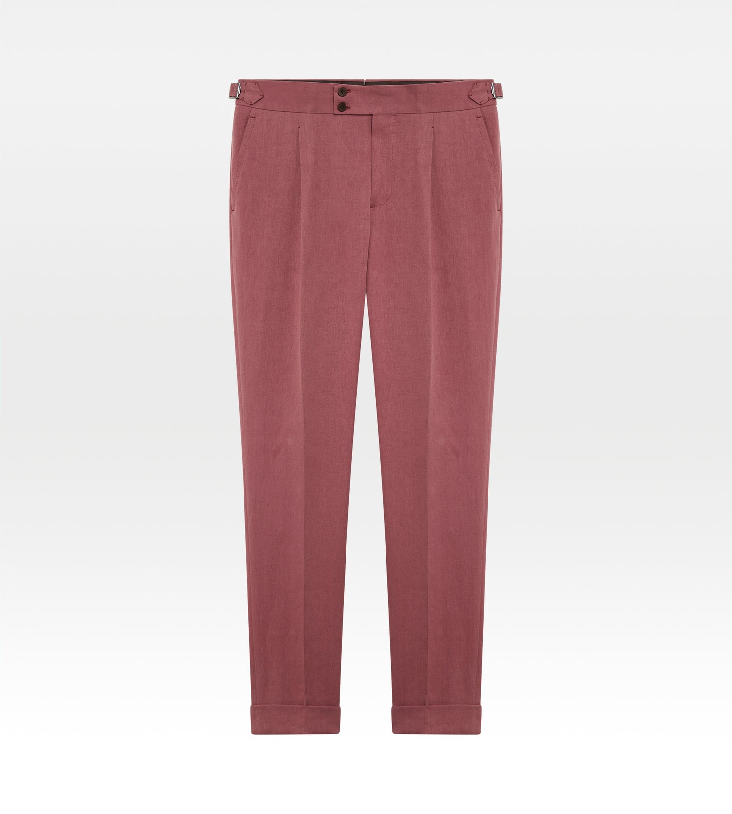 Pantalon vieux rose en lin