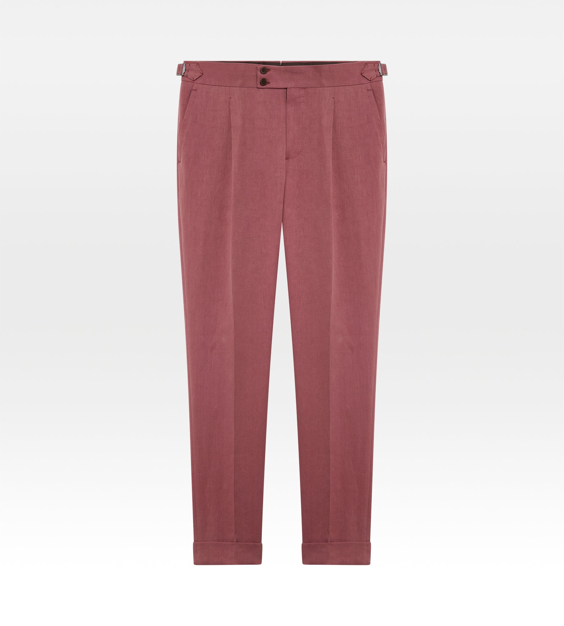 Pantalon vieux rose en lin