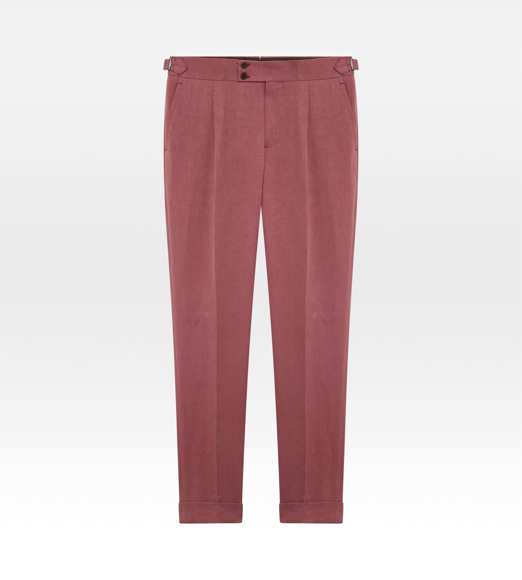 Pantalon vieux rose en lin