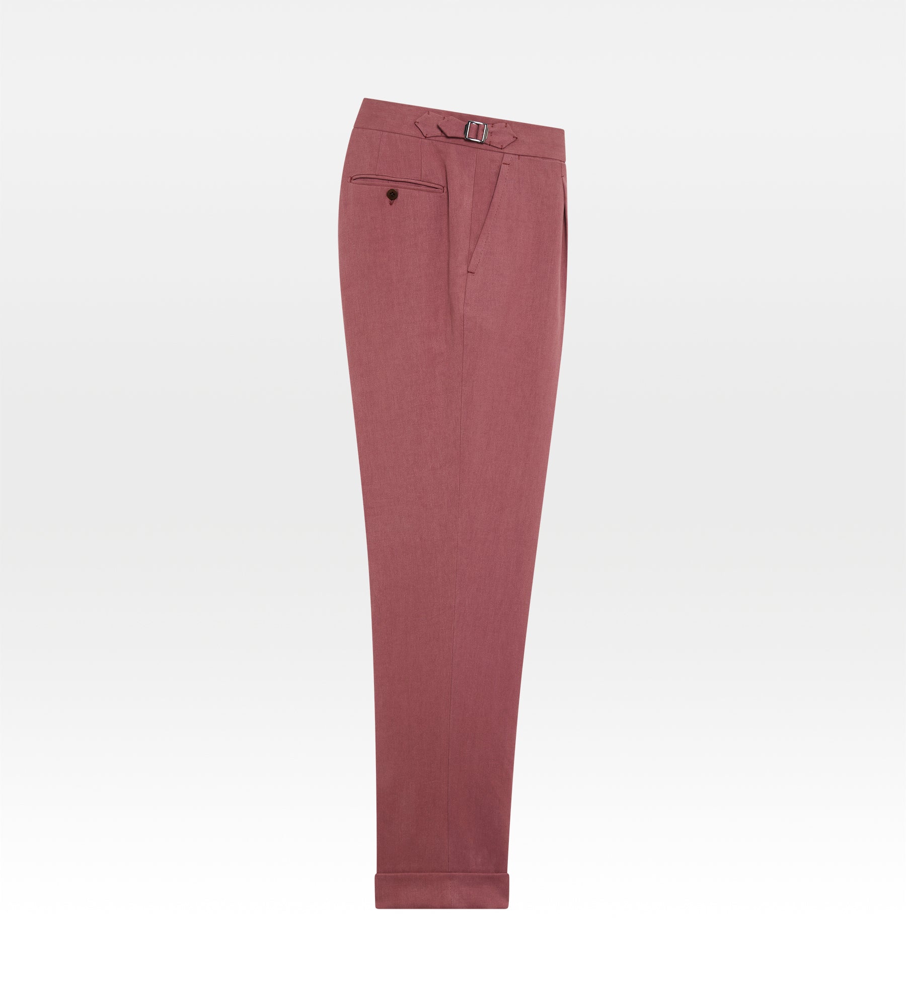 Pantalon vieux rose en lin