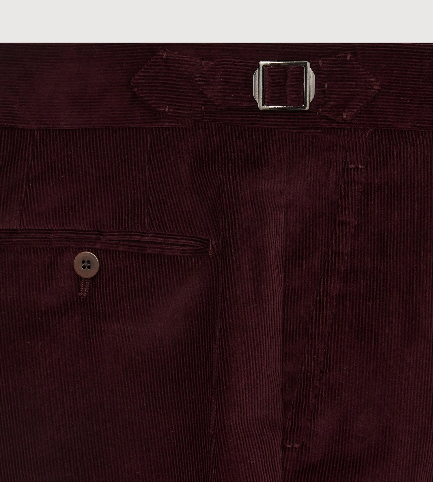 Pantalon en velours côtelé aubergine