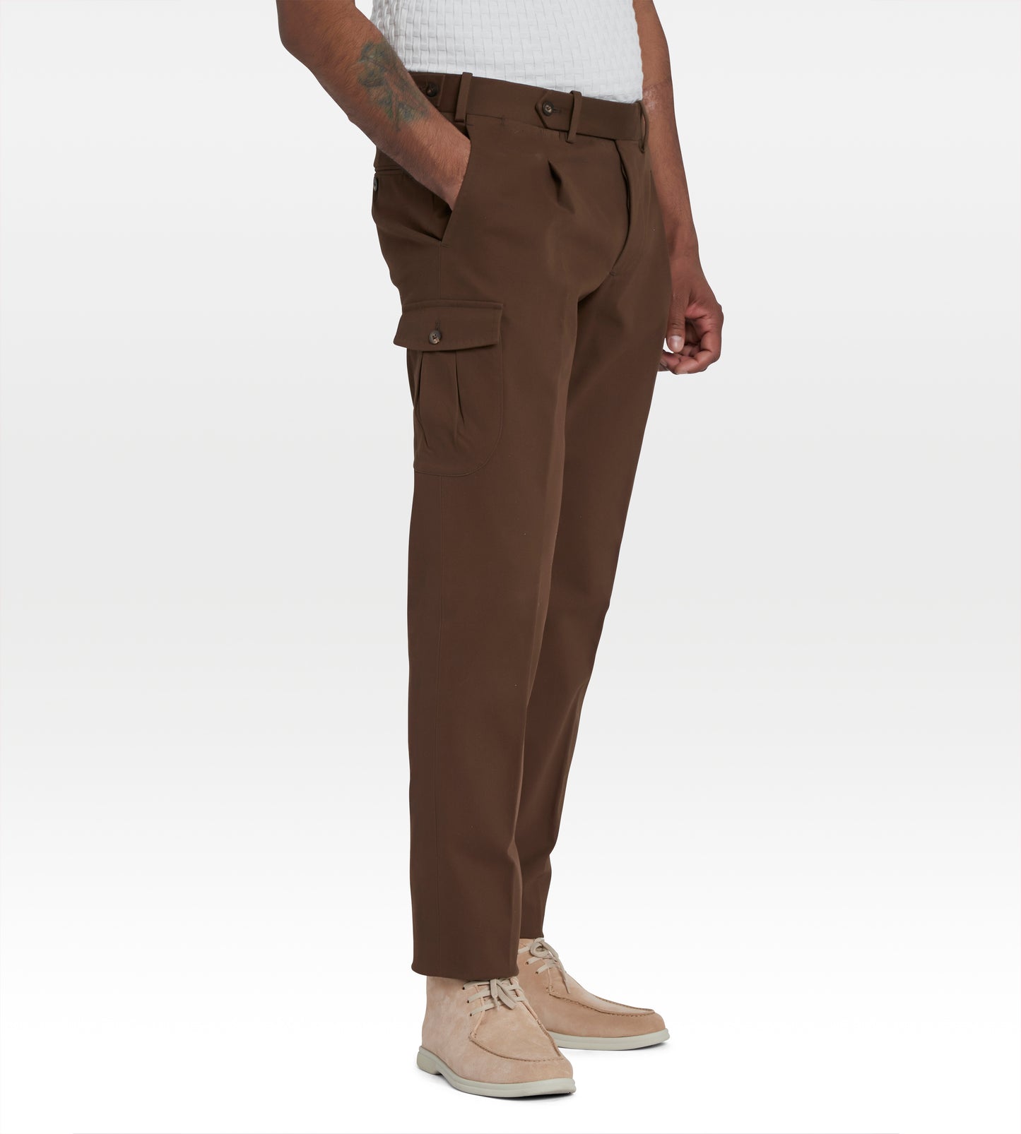 Pantalon cargo en coton marron - 24h du Mans