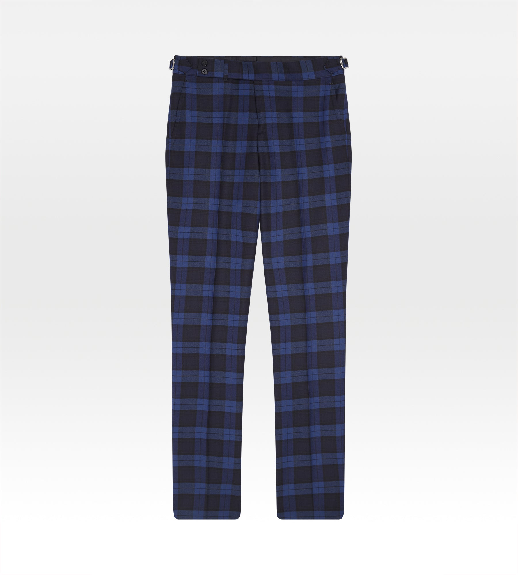 Pantalon à carreaux en laine bleu - 24h du Mans