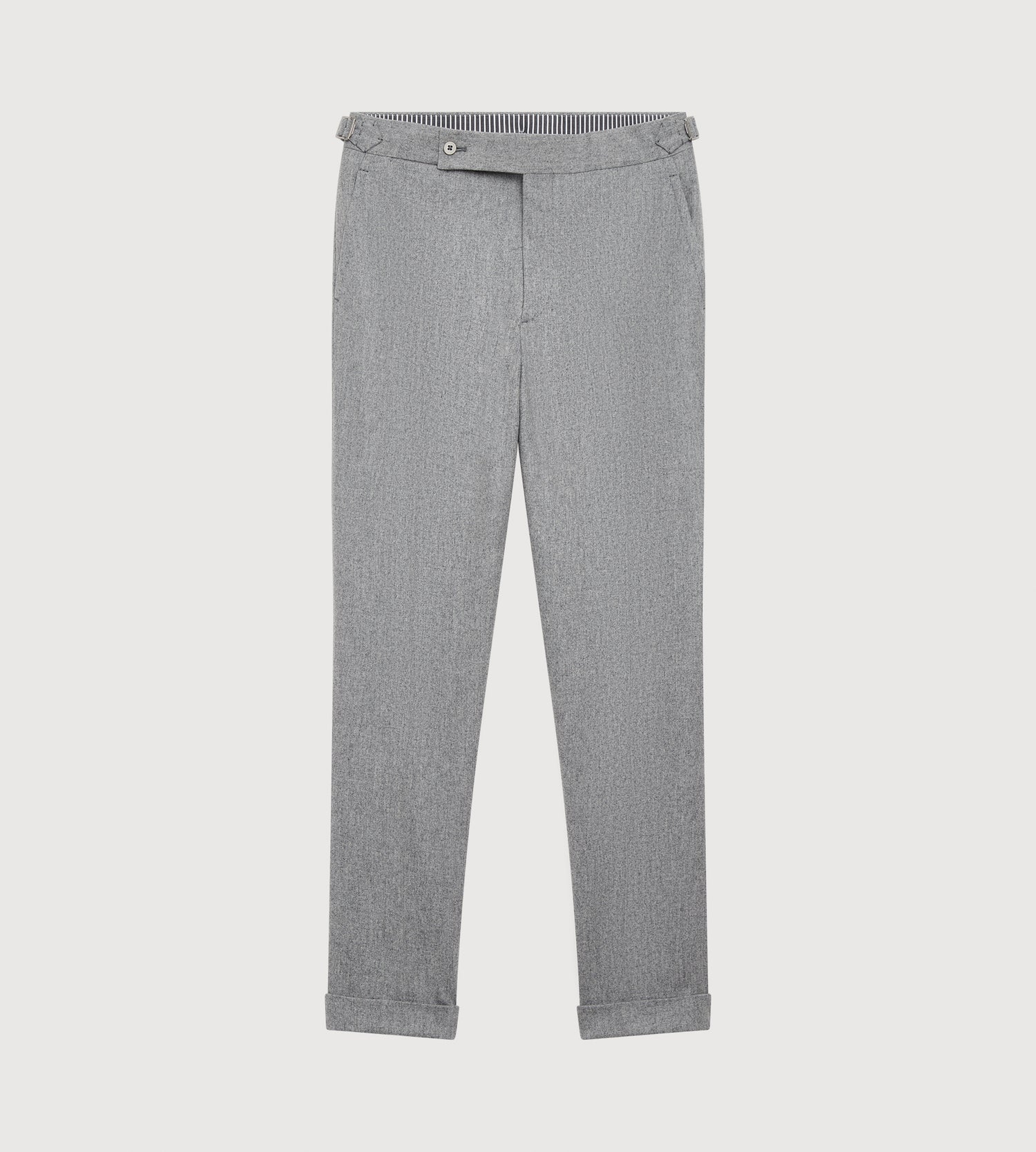 Pantalon en flanelle de laine gris clair