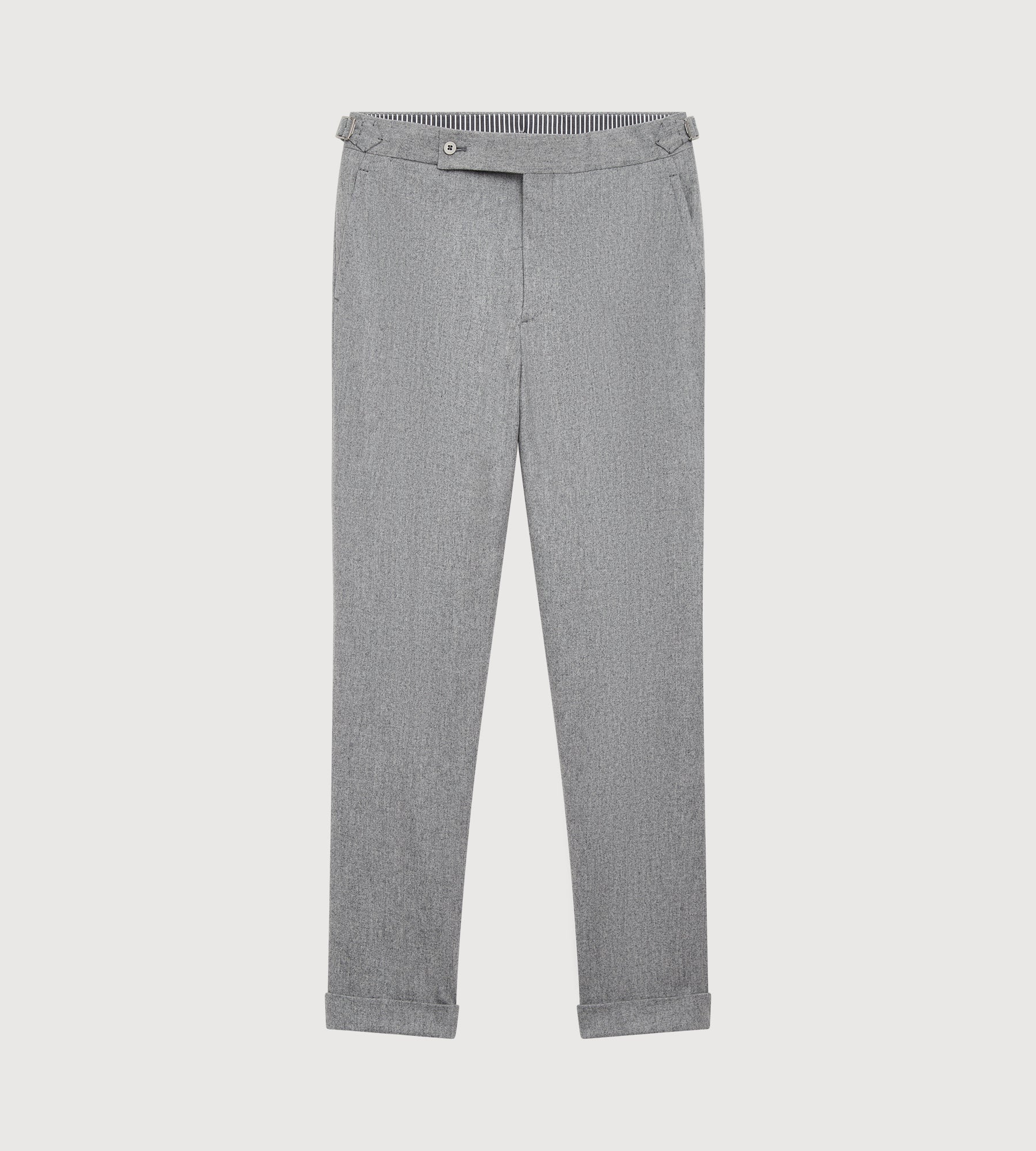 Pantalon en flanelle de laine gris clair