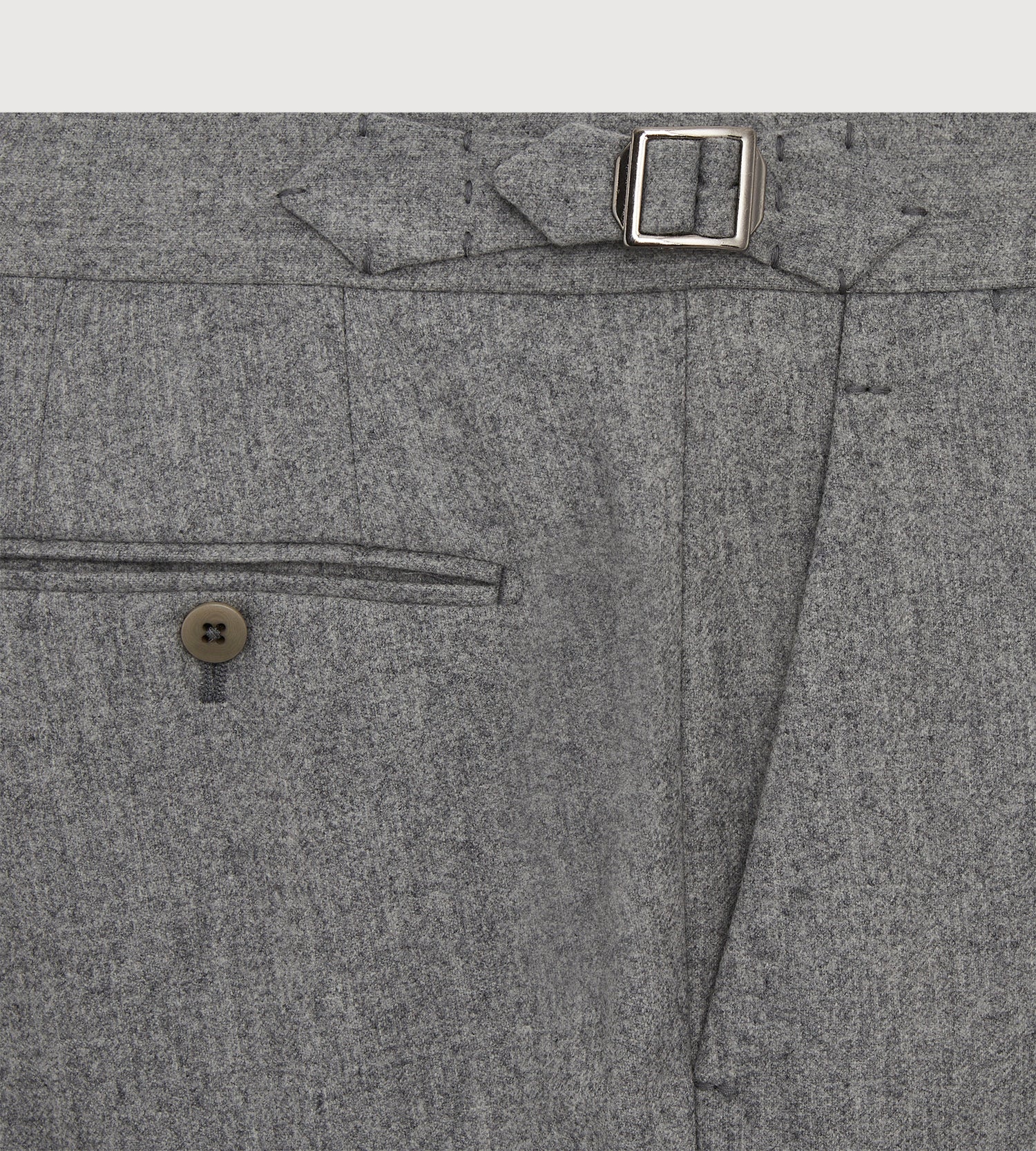 Pantalon en flanelle de laine gris clair