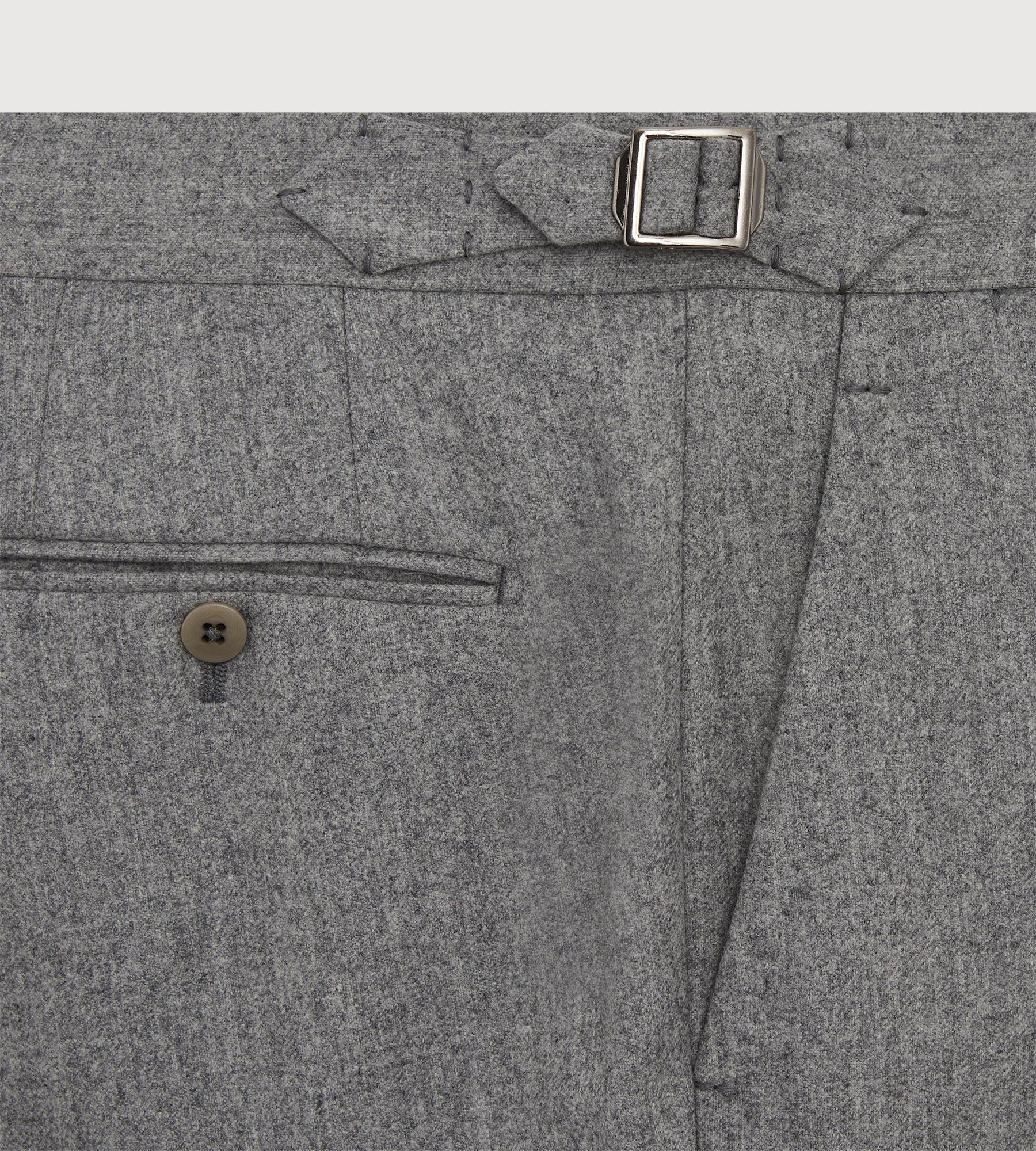 Pantalon en flanelle de laine gris clair