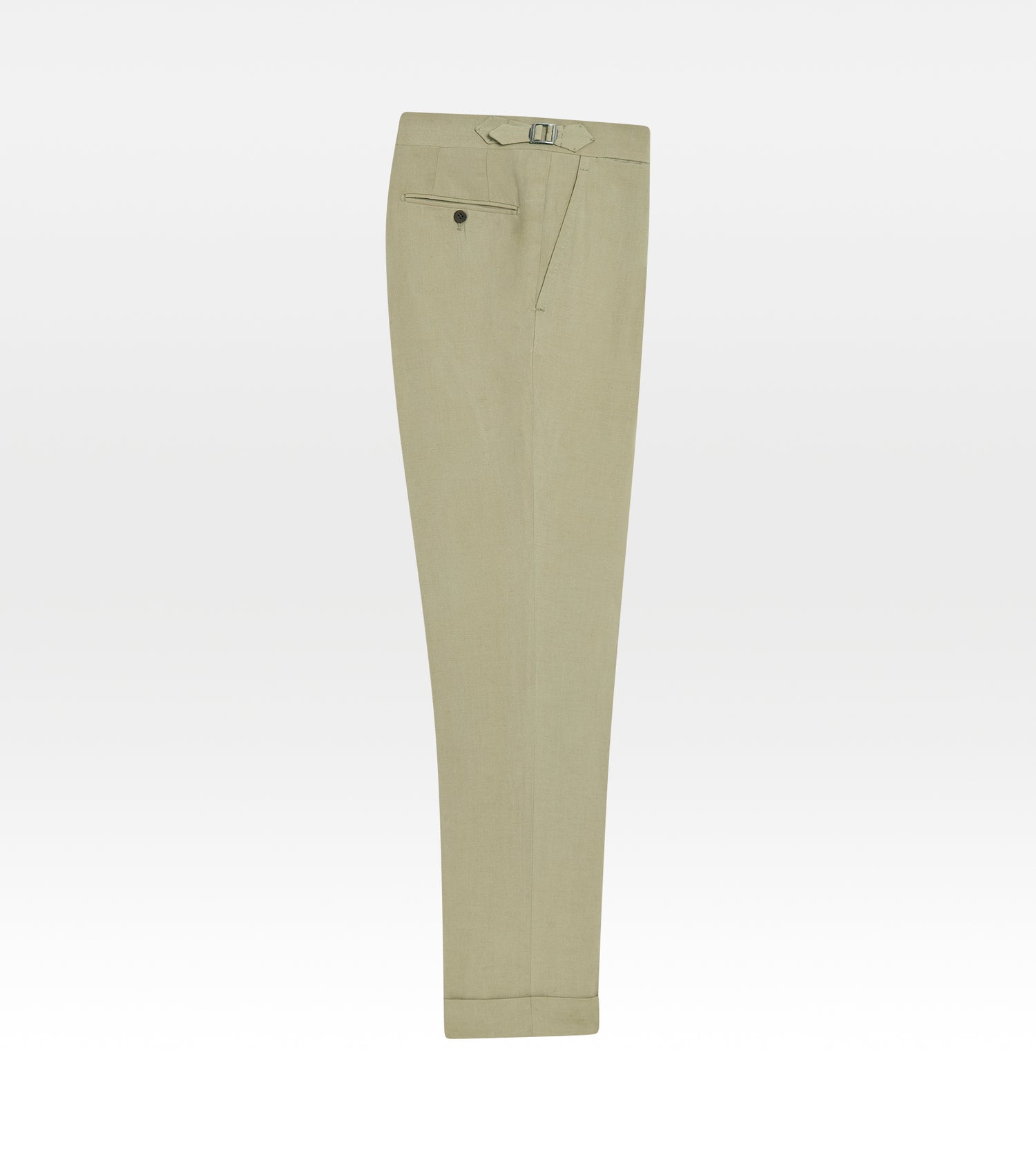 Pantalon en coton & lin olive