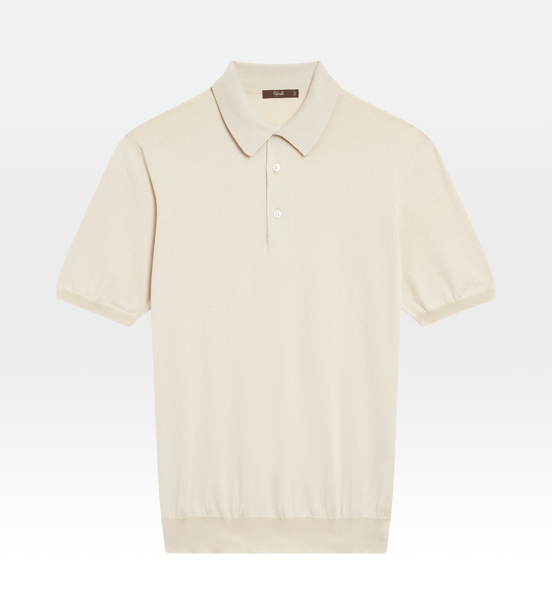 Polo en coton beige