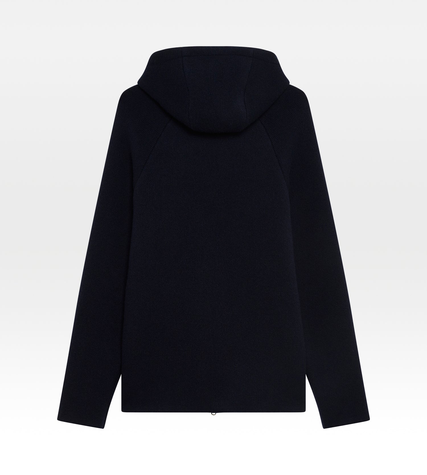 Pull à capuche bleu marine en cachemire