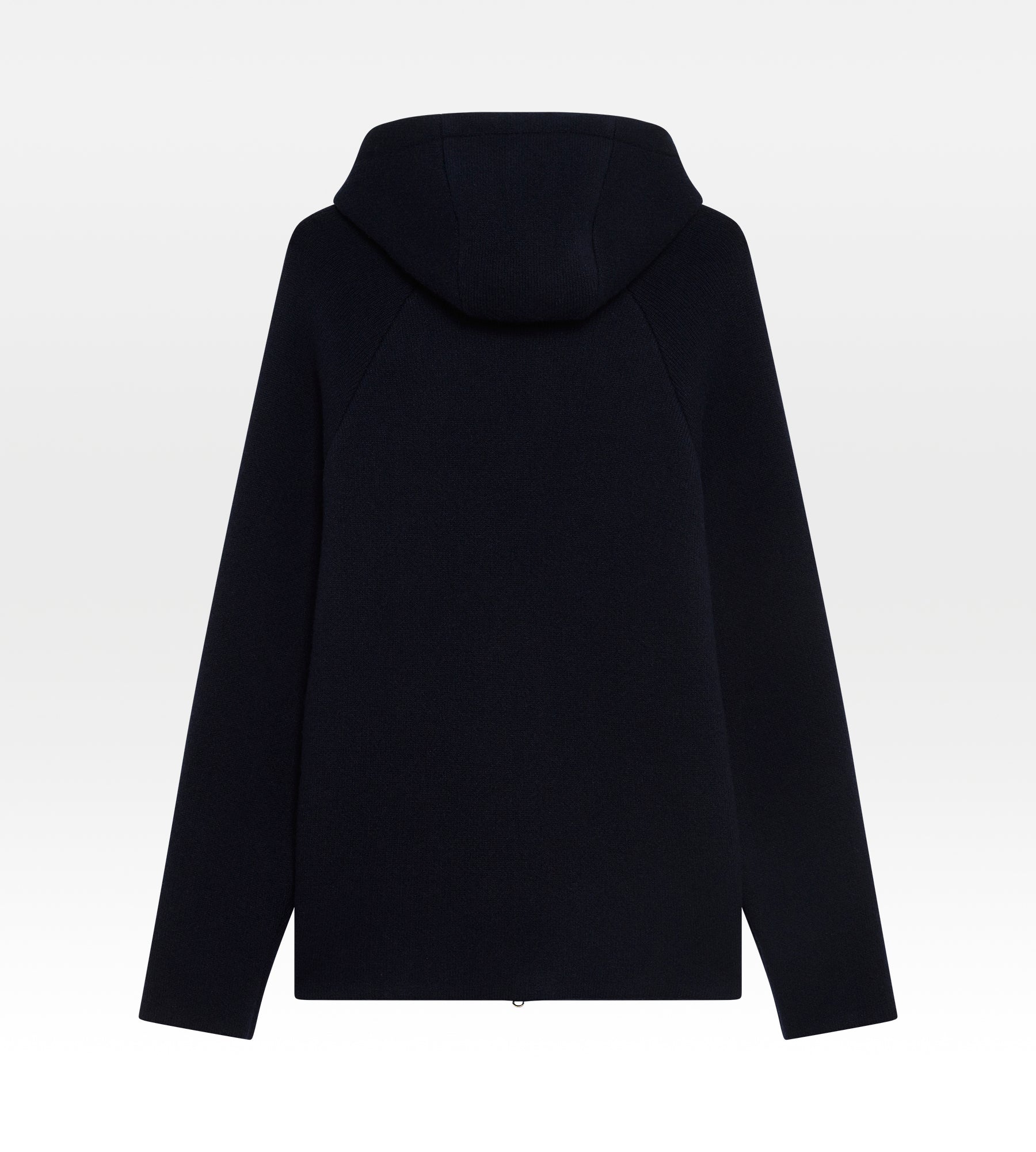 Pull à capuche bleu marine en cachemire