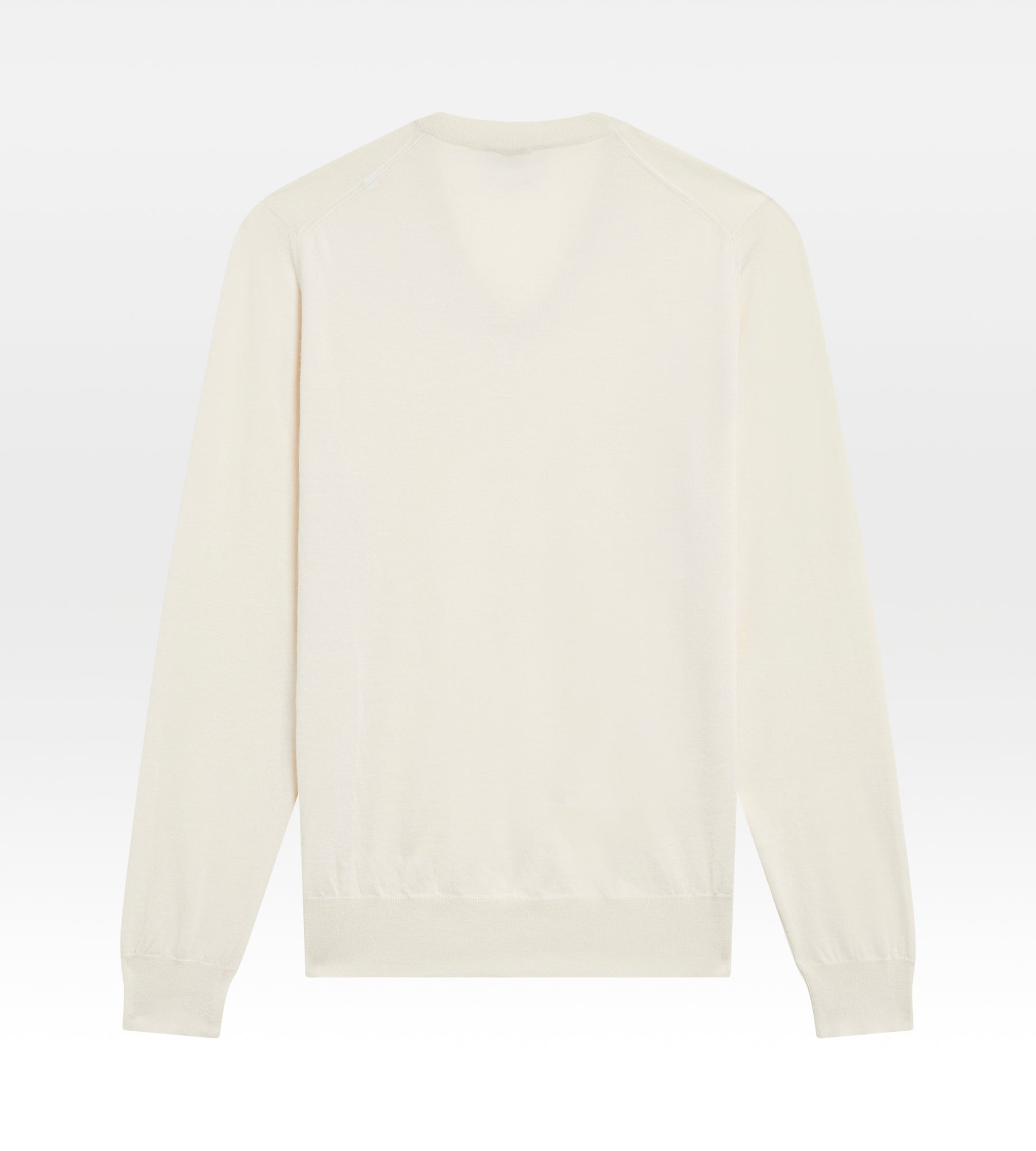 Pull col v en cachemire & soie crème