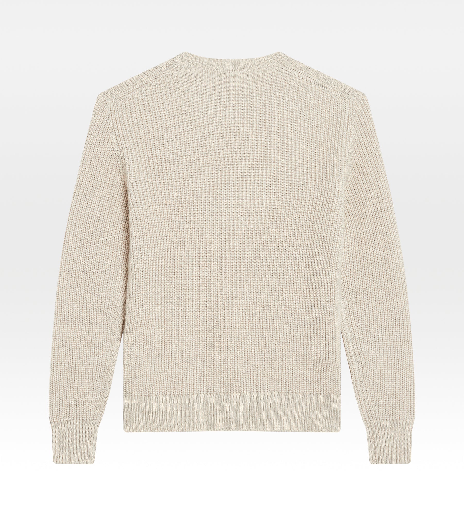 Maille épaisse beige en cachemire et lin