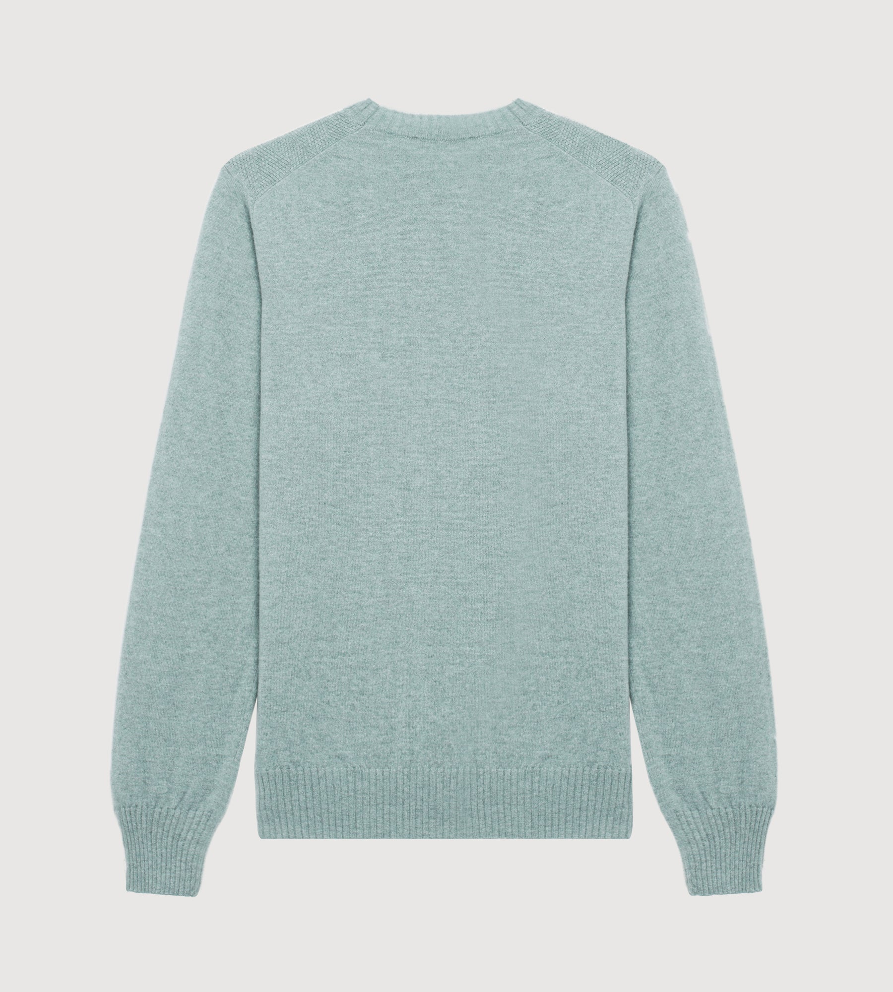 Pull à col rond vert clair en cachemire