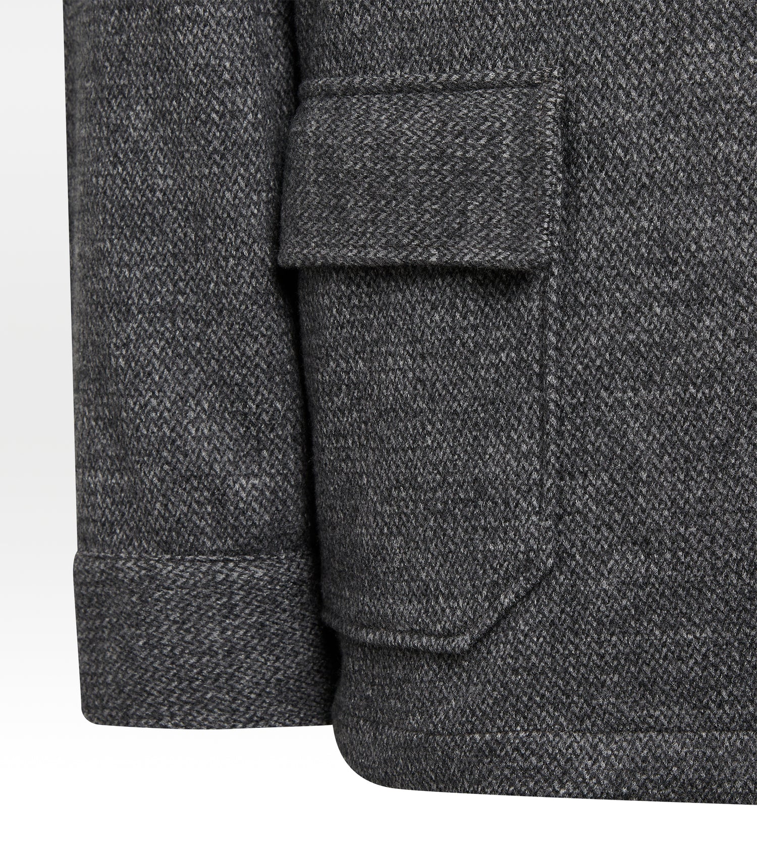 Sur-chemise épaisse en laine grise