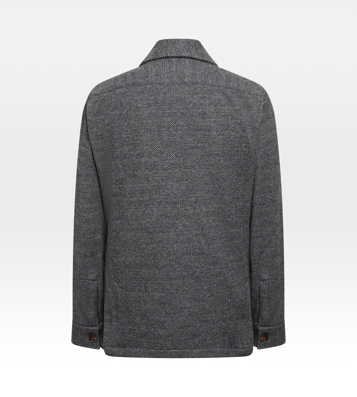Sur-chemise épaisse en laine gris