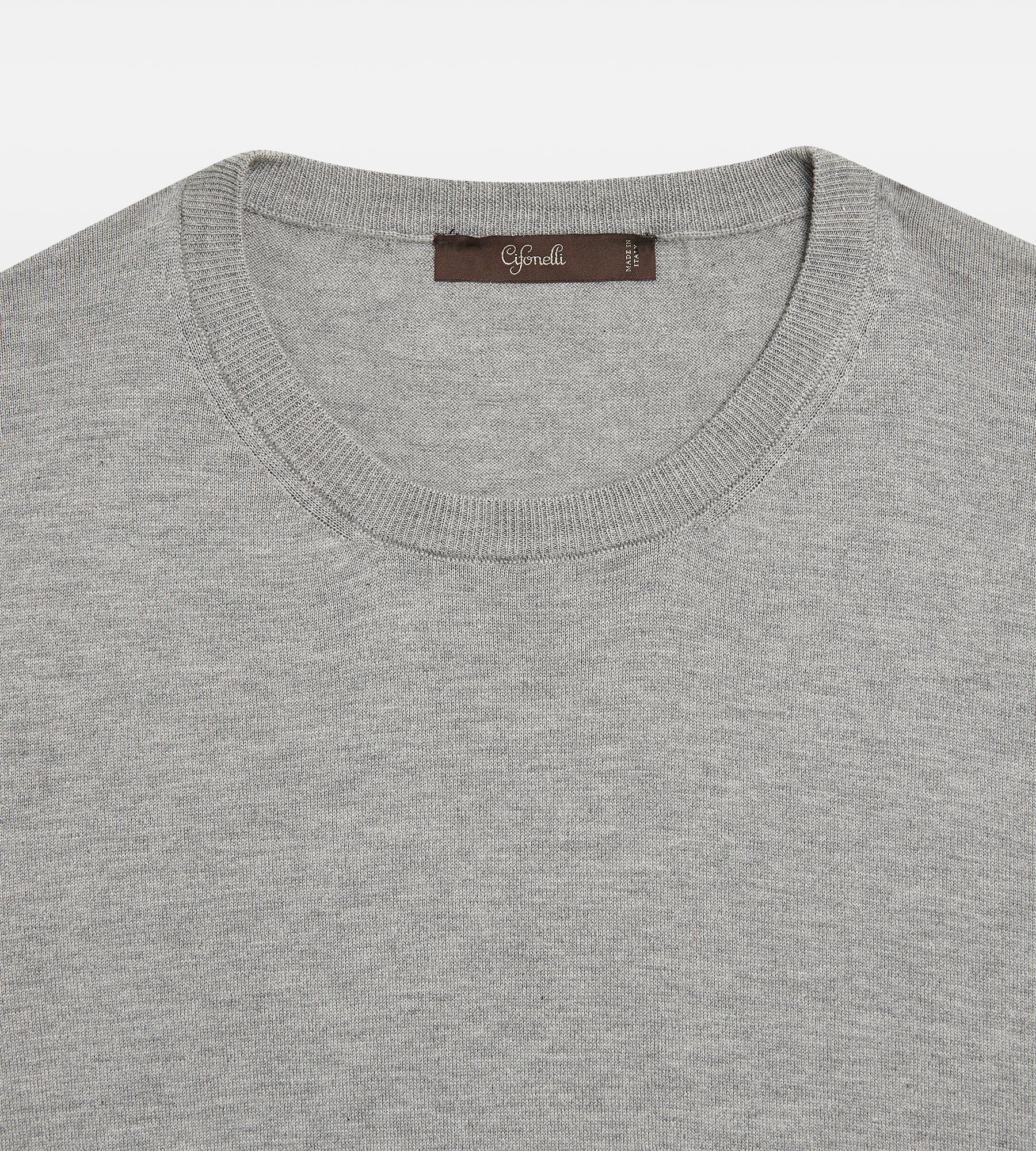 T-shirt en maille de coton gris