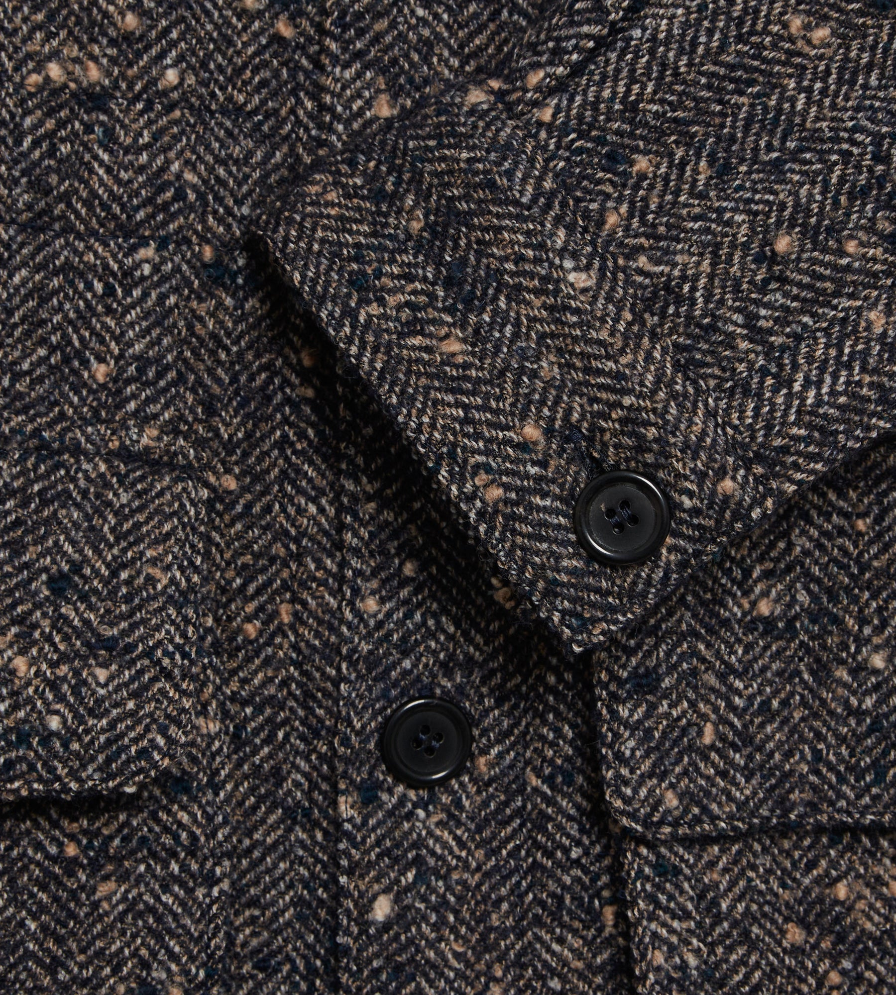 Teba safari en laine & cachemire bleu nuit et beige