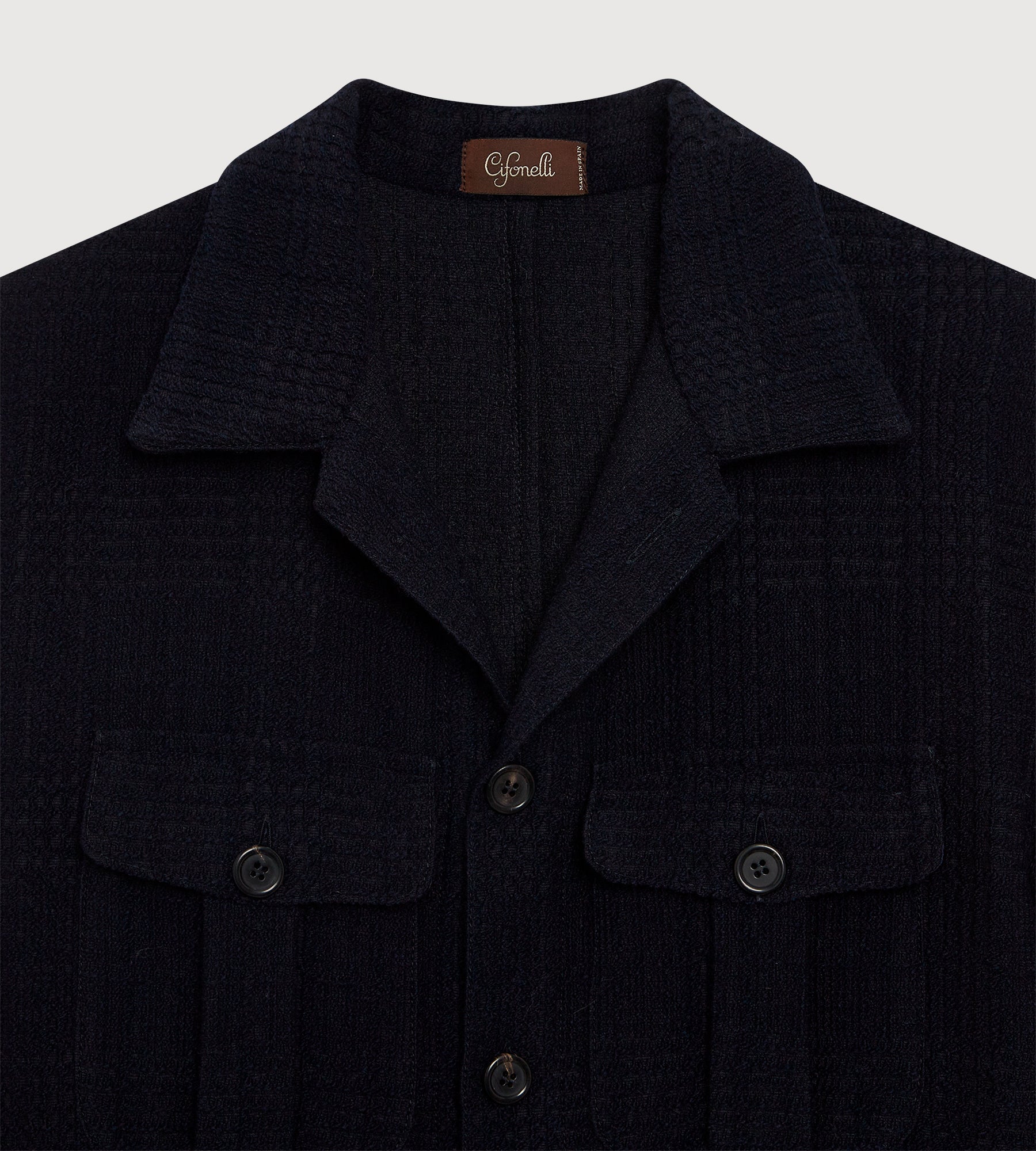 Teba safari en laine & coton bleu marine