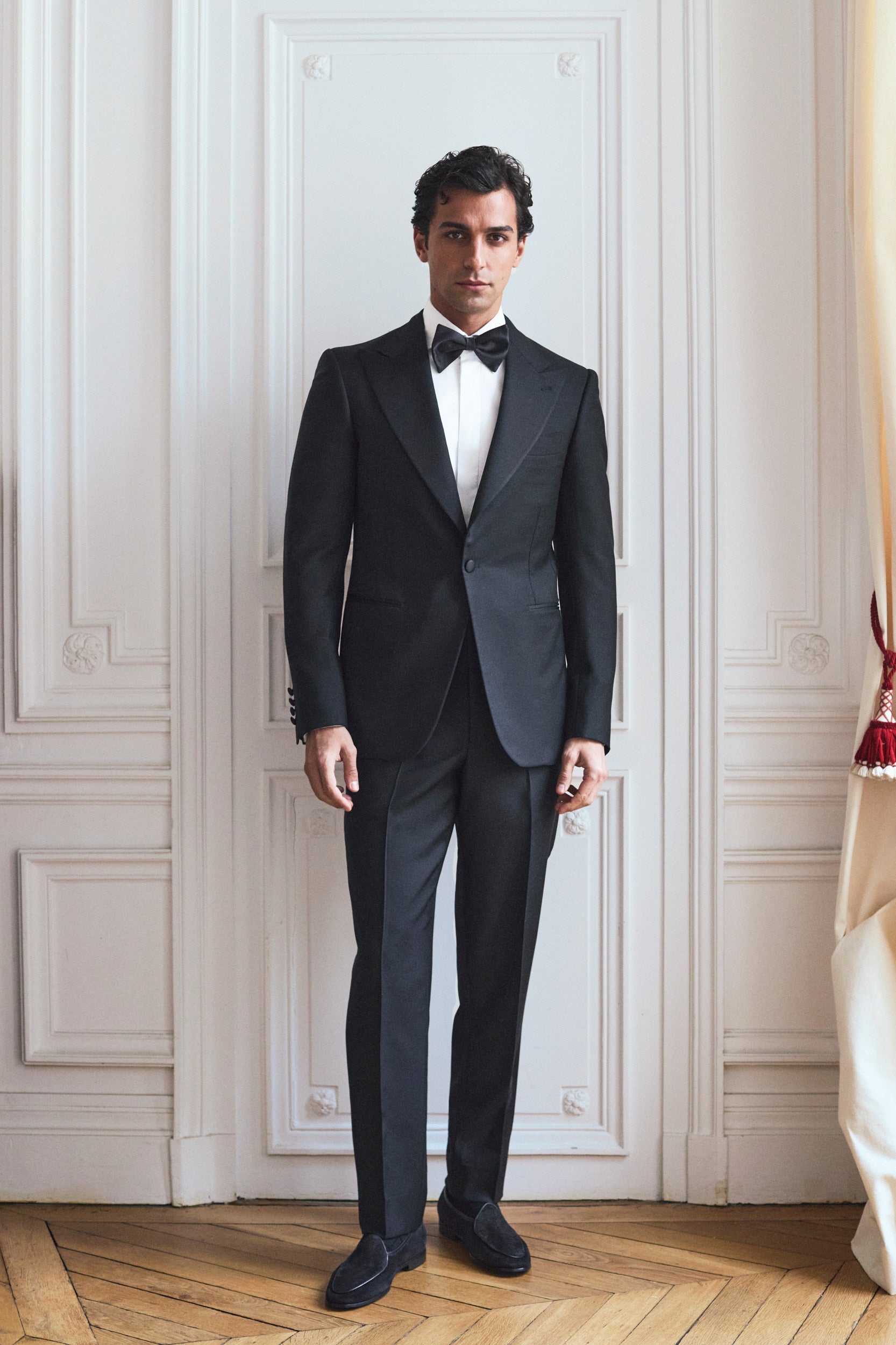 Smoking noir en laine & mohair