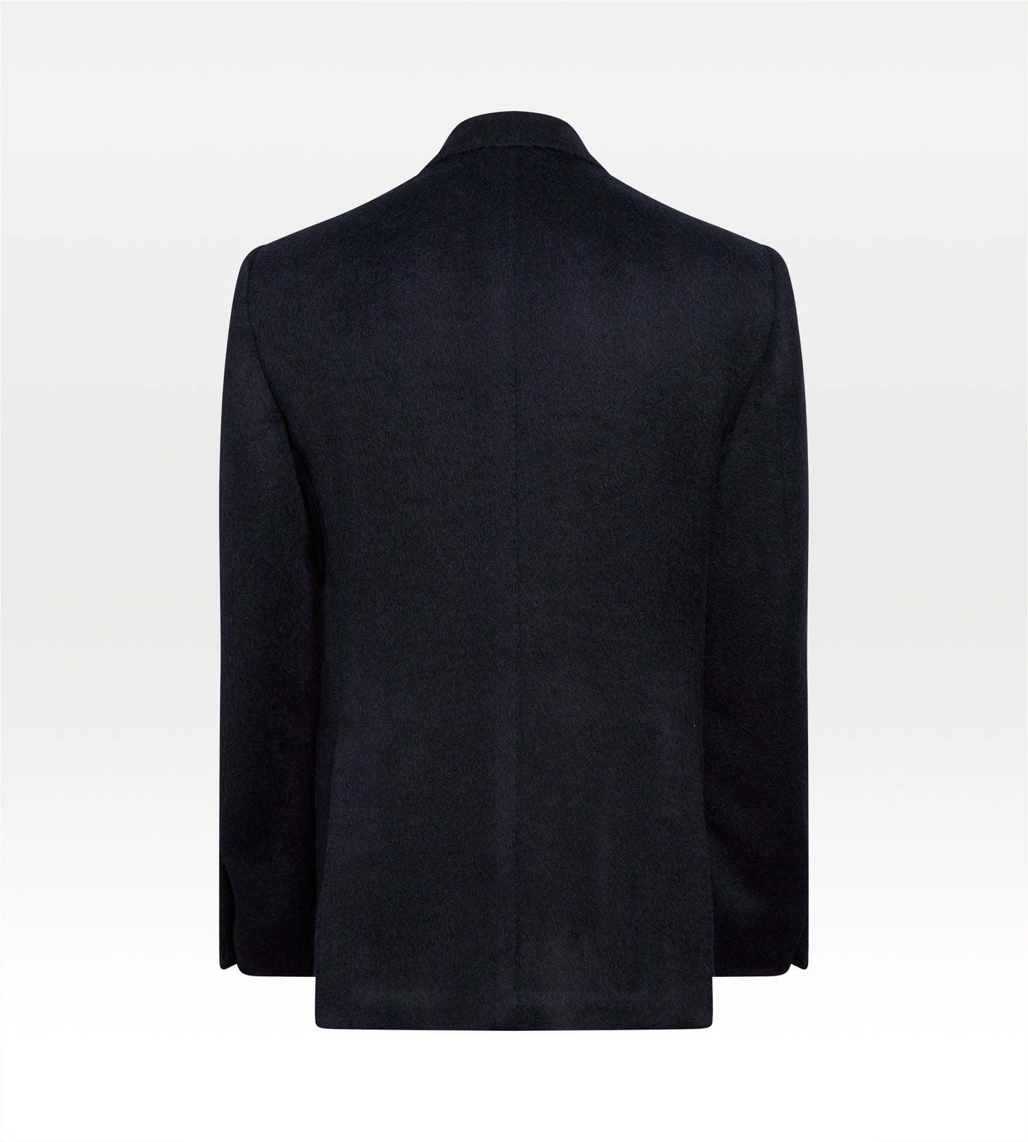 Veste croisée bas bleu marine en alpaga & laine
