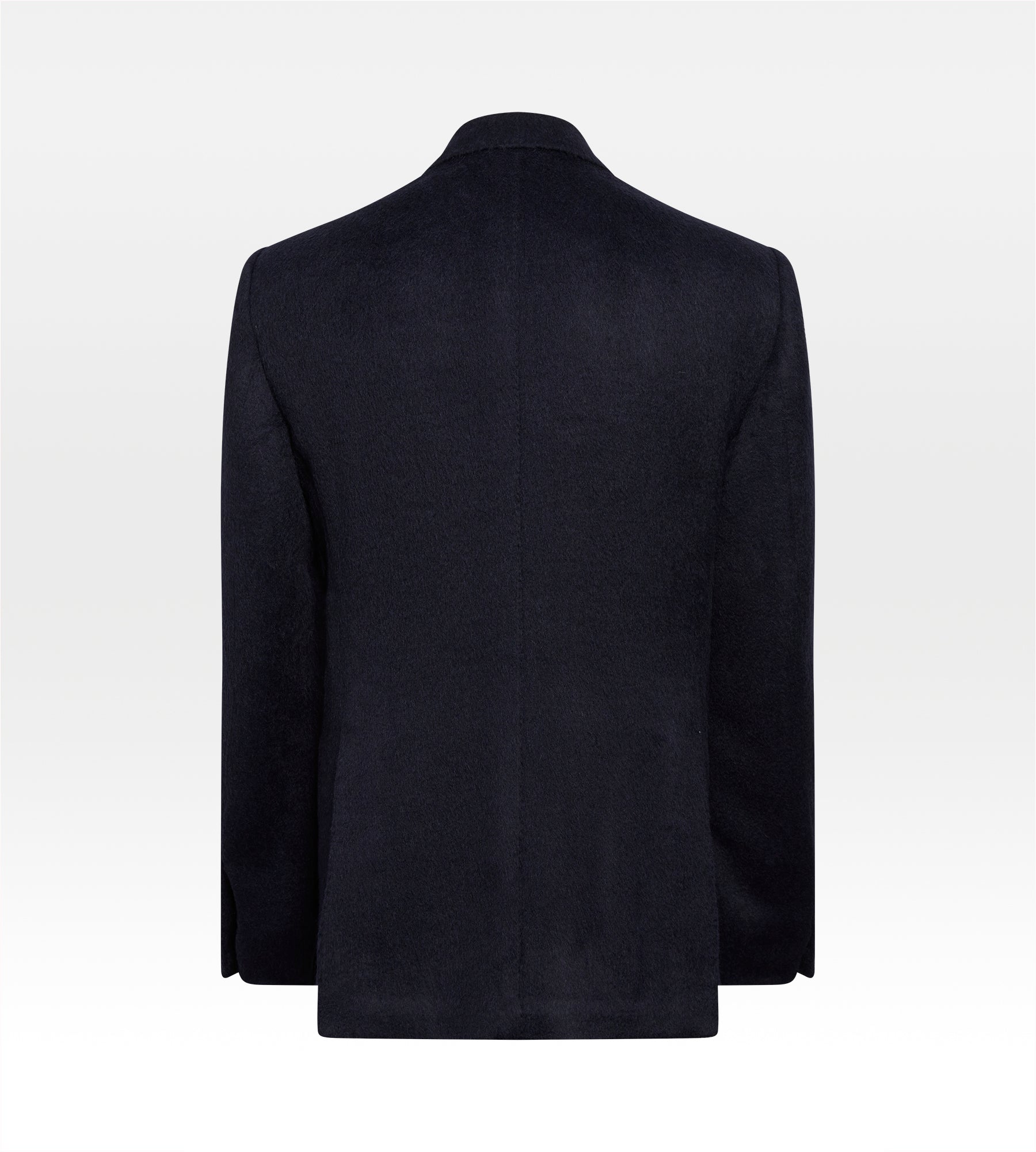 Veste croisée bas bleu marine en alpaga & laine