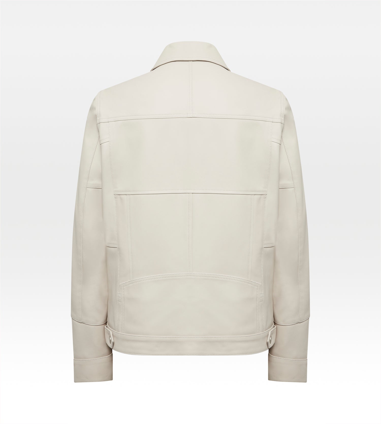 Veste en cuir beige