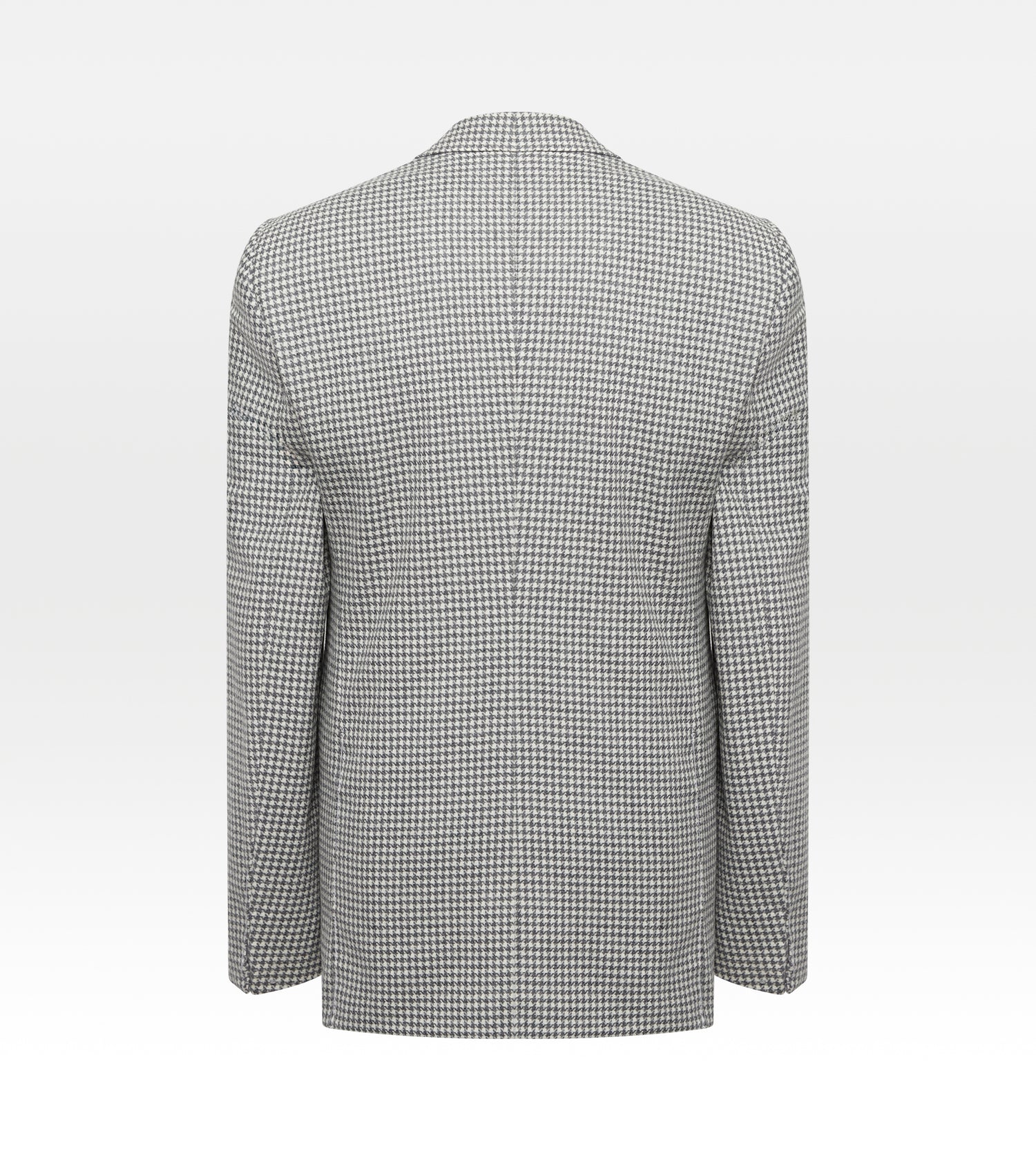 Veste grise & blanche en laine à motif pied-de-poule