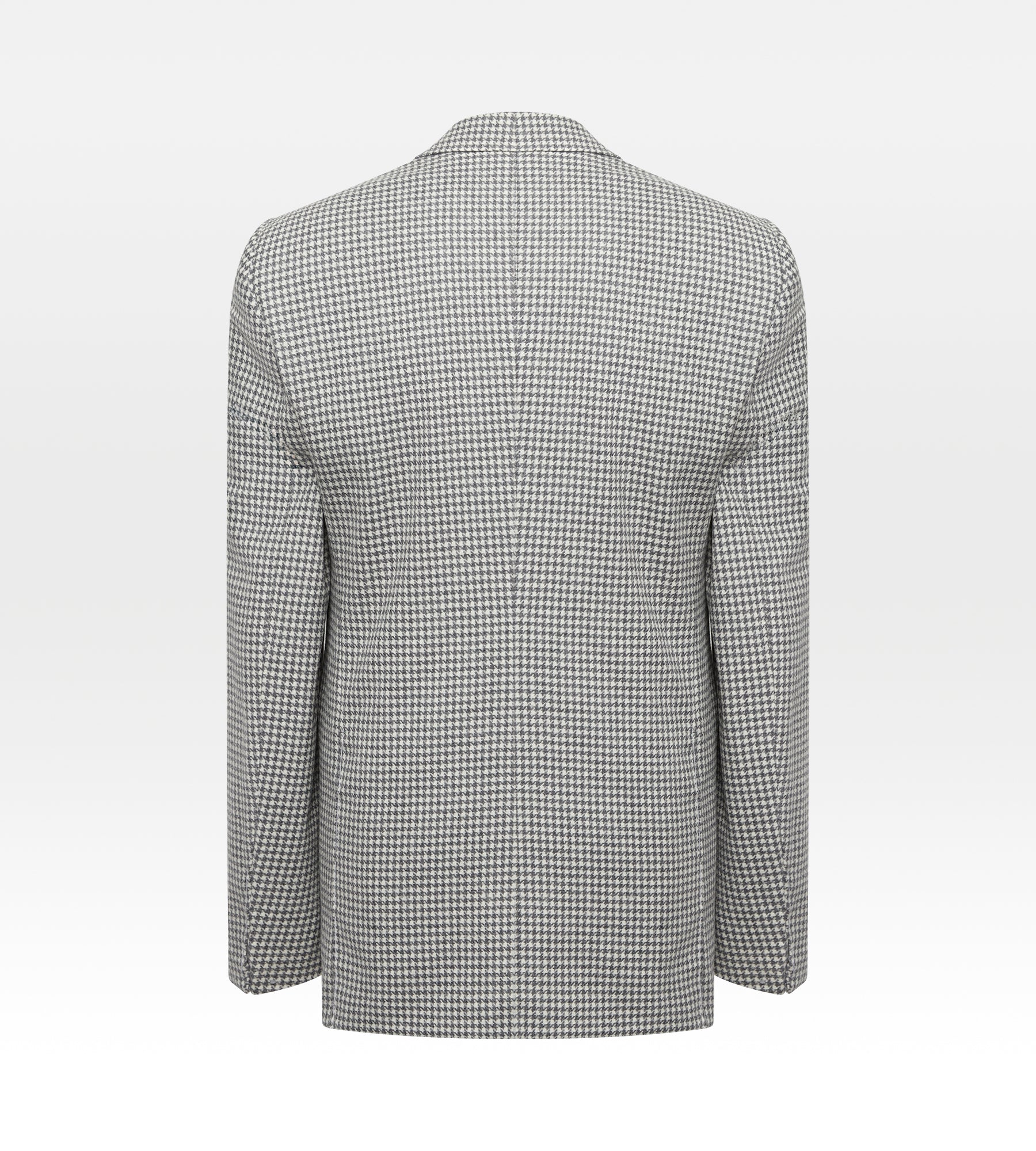 Veste grise & blanche en laine à motif pied-de-poule
