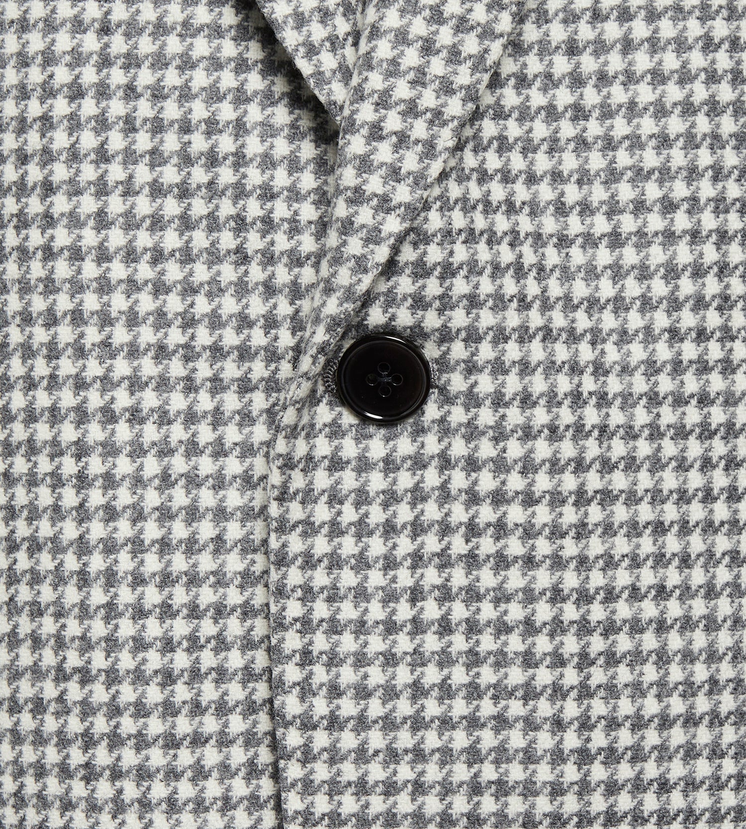 Veste grise & blanche en laine à motif pied-de-poule