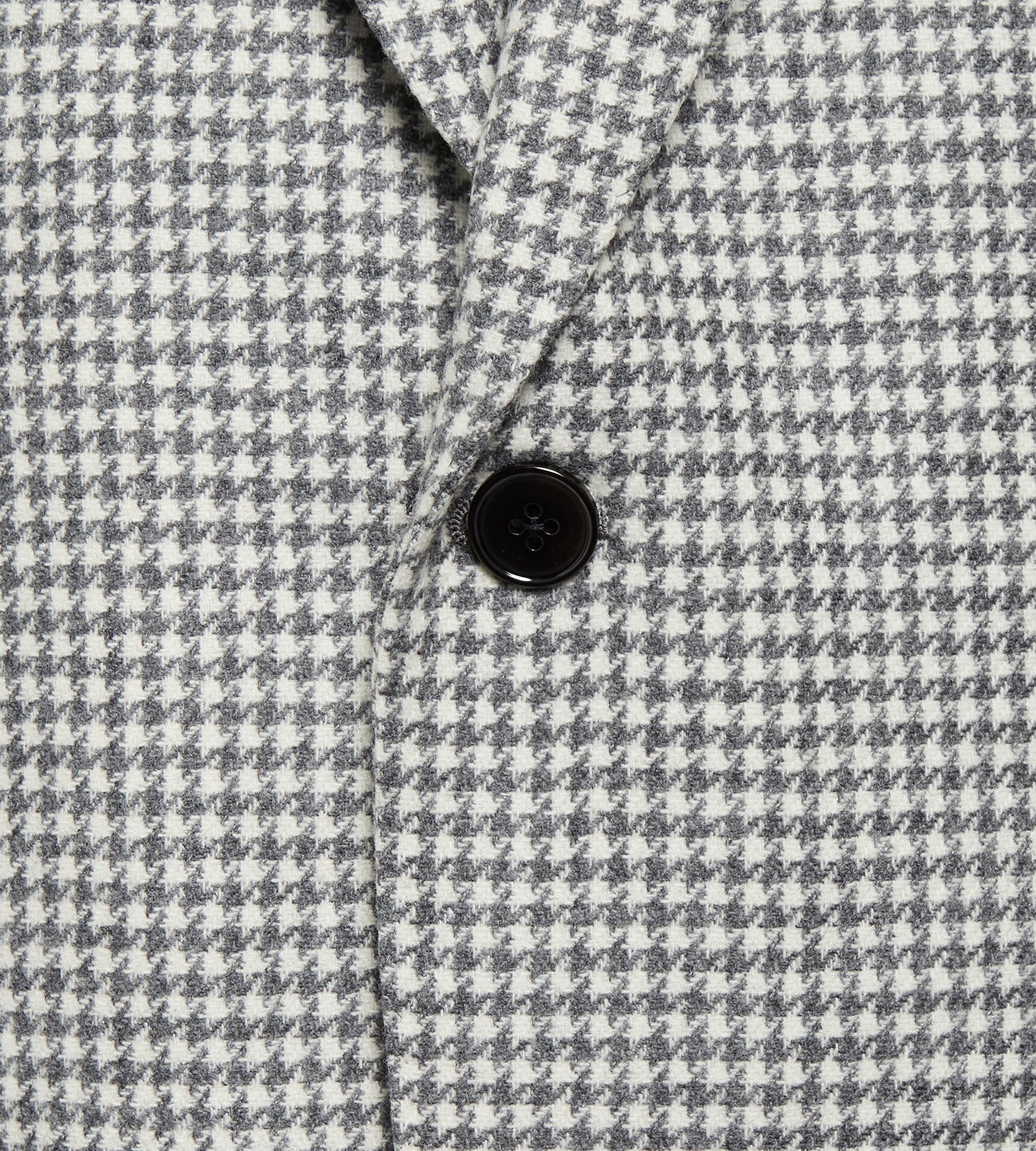 Veste grise & blanche en laine à motif pied-de-poule