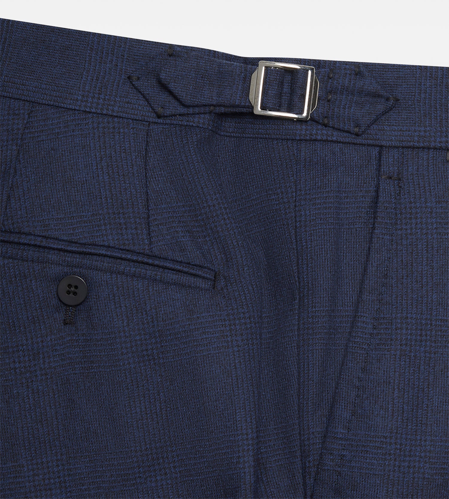 Costume 3 pièces bleu en flanelle à motif Prince de Galles