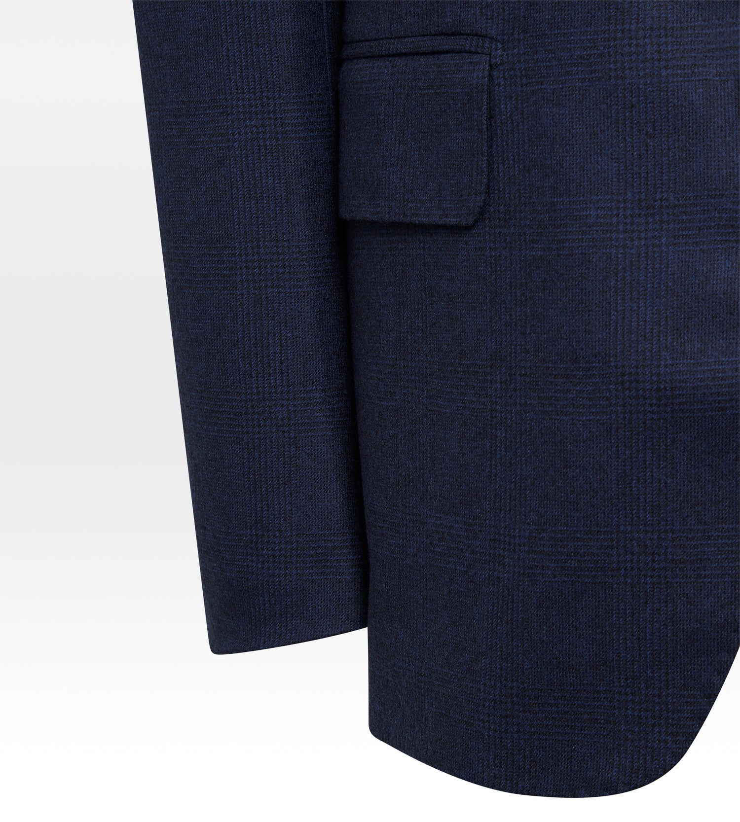 Costume 3 pièces bleu en flanelle à motif Prince de Galles