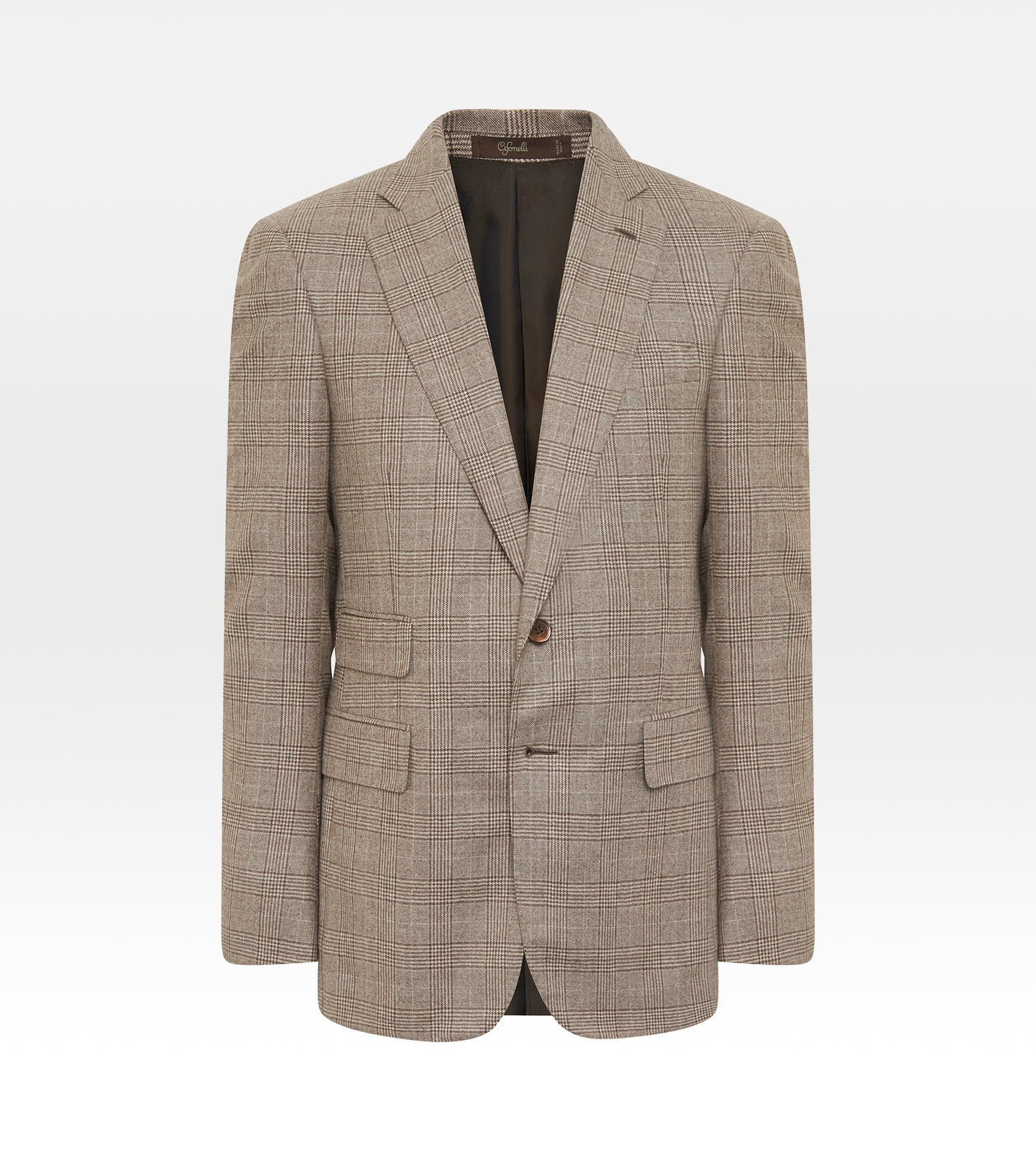 Veste en laine marron Prince de Galles