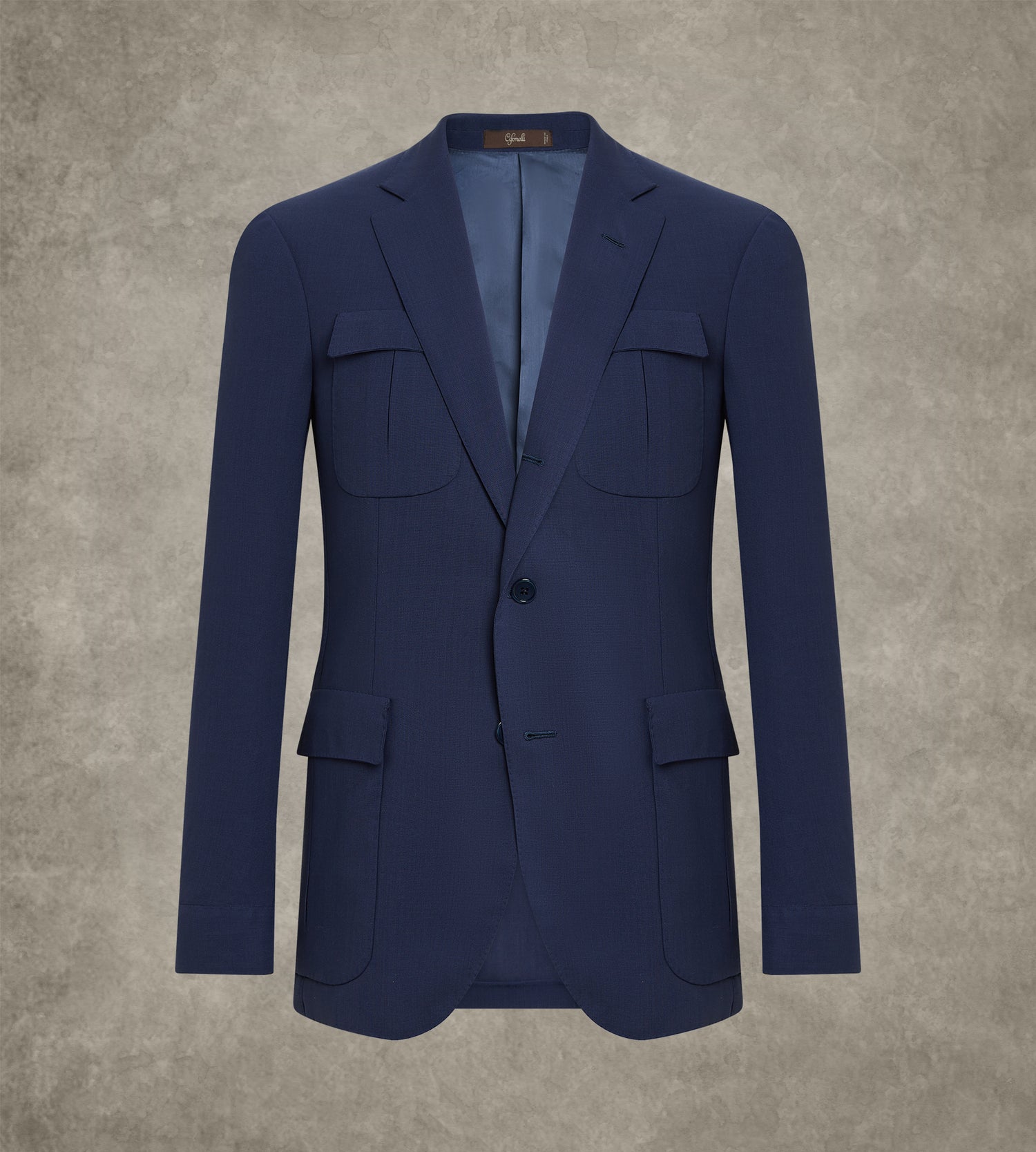 Veste Lorenzo bleu marine en laine froide infroissable
