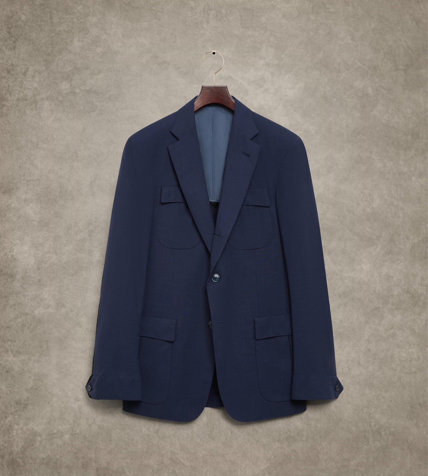 Veste Lorenzo bleu marine en laine froide infroissable