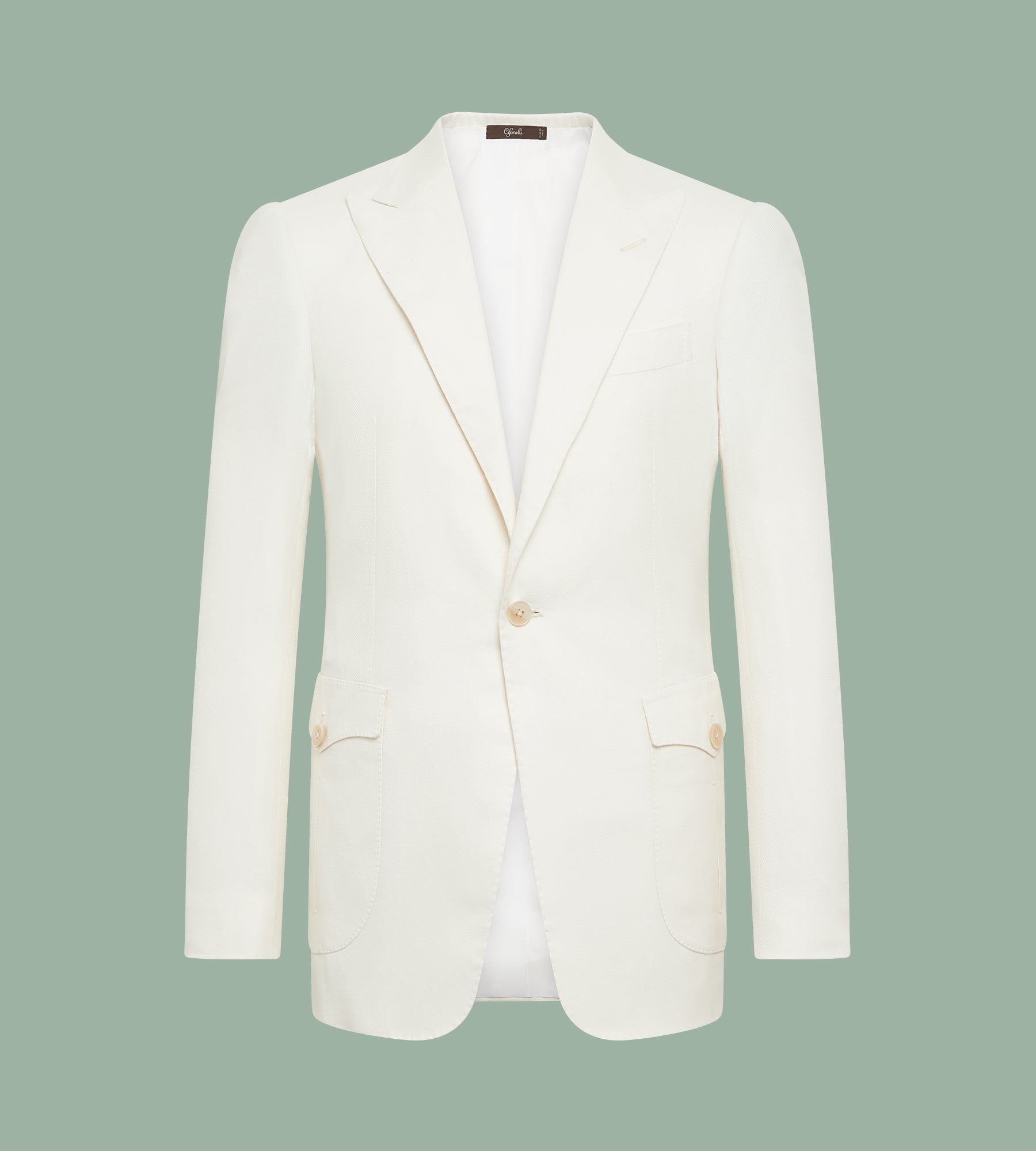 Veste Massimo blanc cassé en coton, cachemire & soie