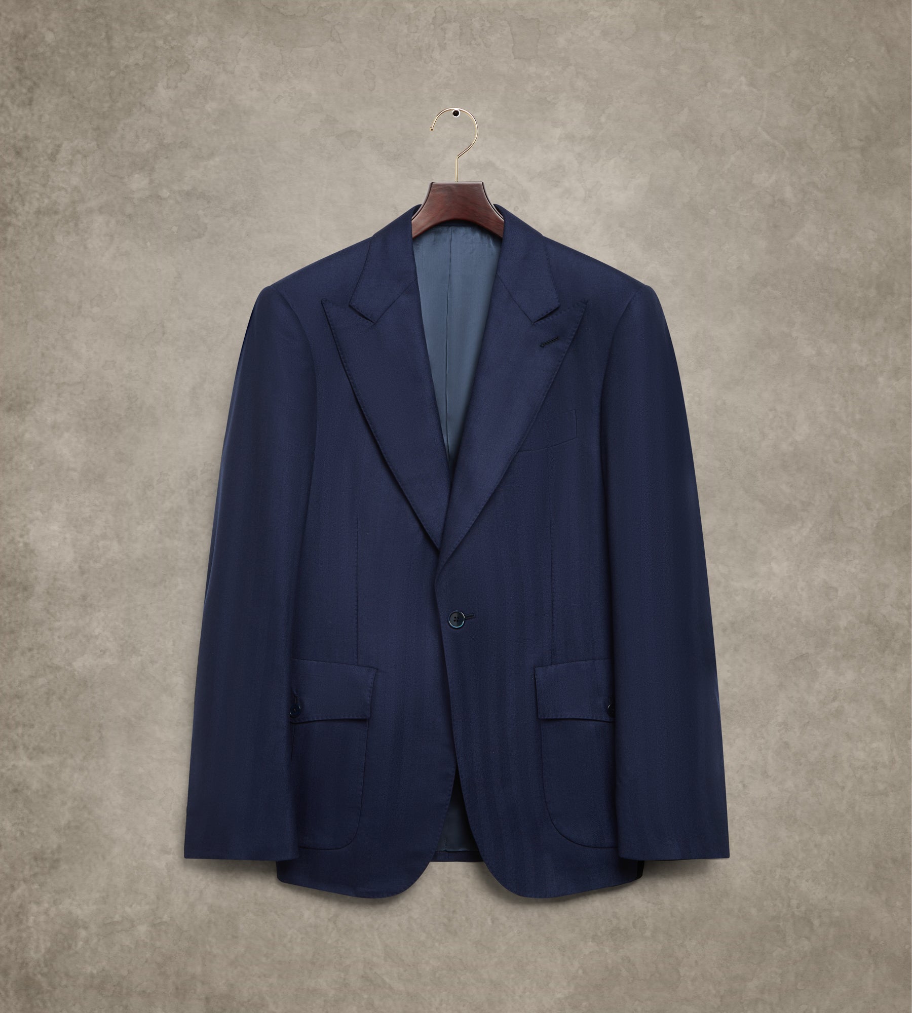 Veste Massimo bleu marine en laine et cachemire