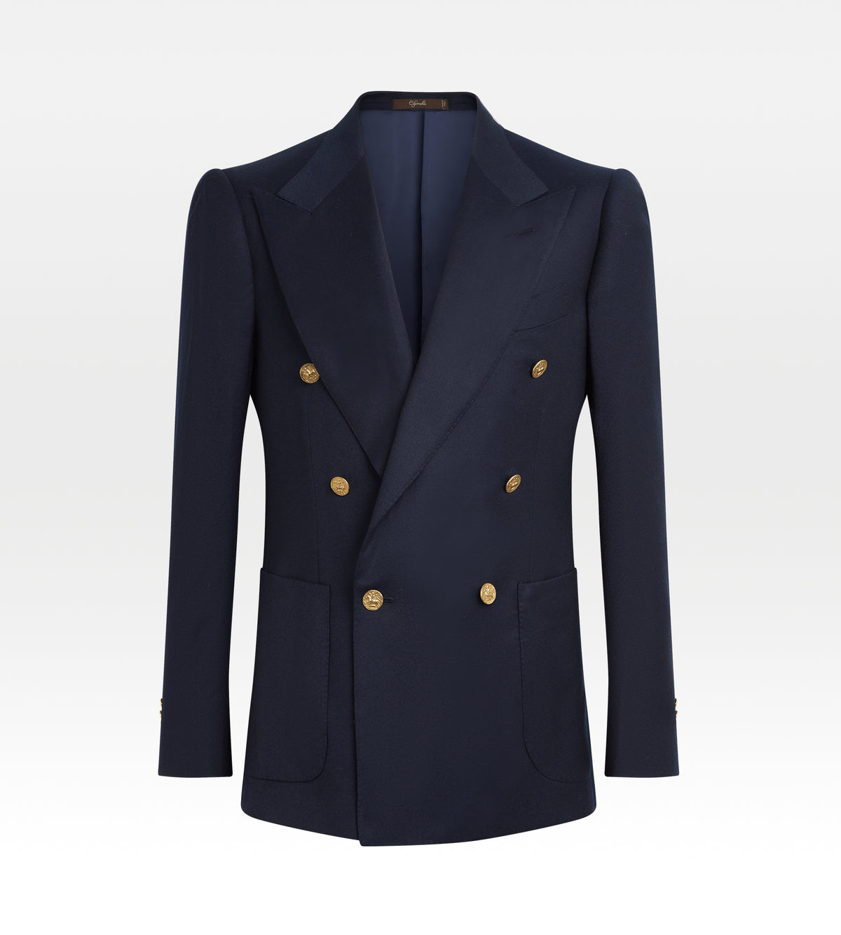 Veste 6x1 en laine vierge bleu marine