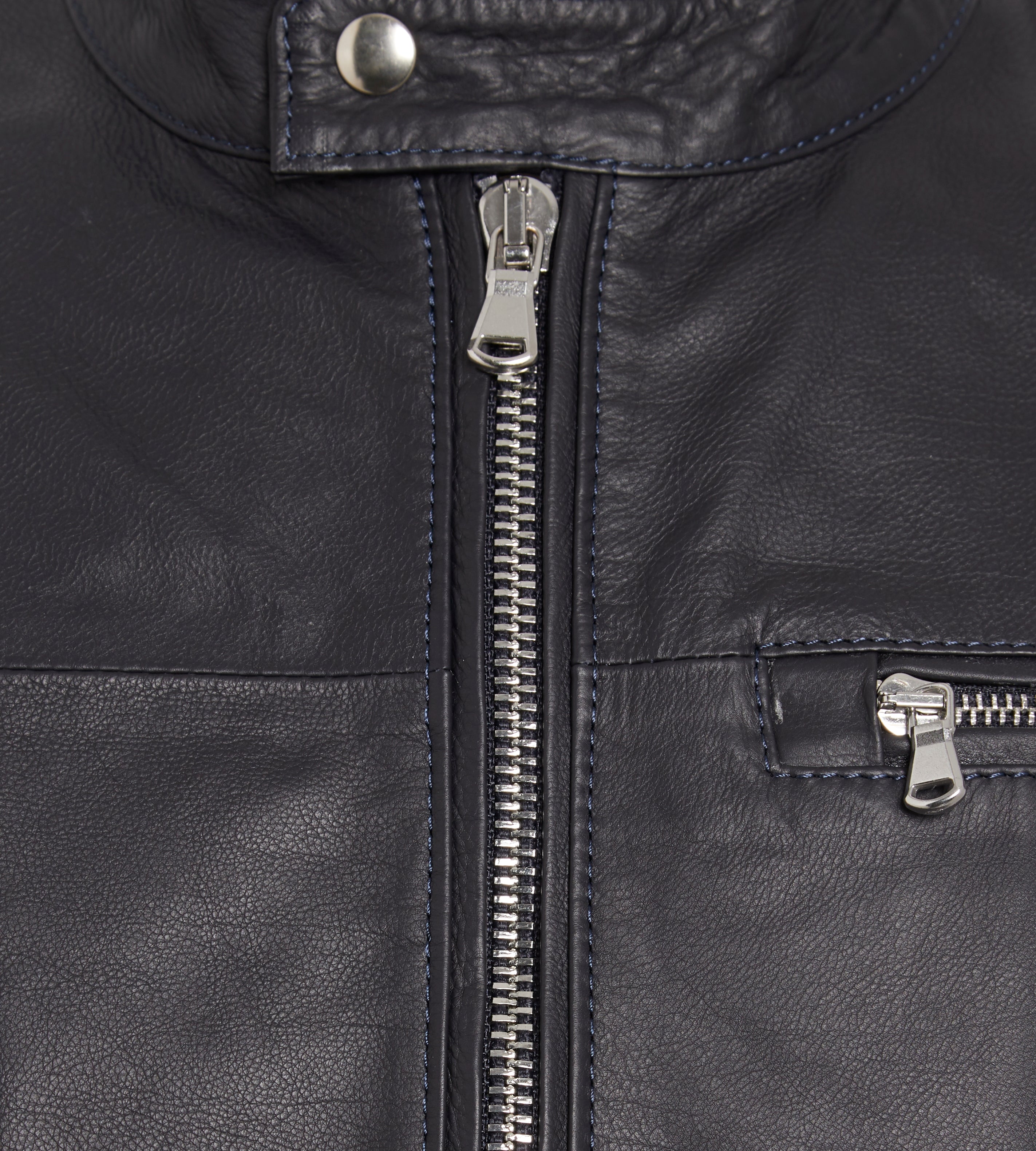 Midnight blue leather jacket - 24h du Mans