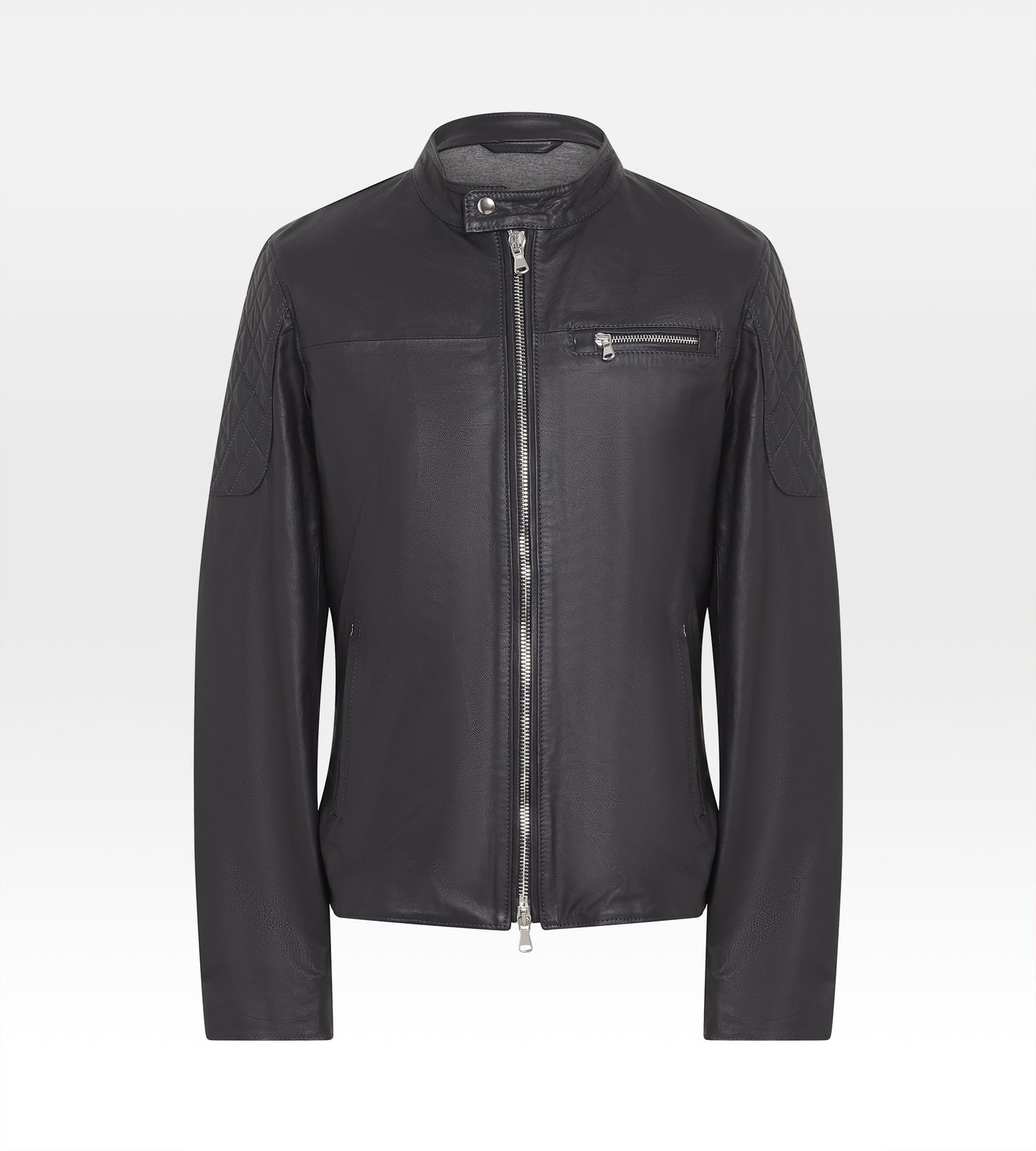 Veste en cuir bleu nuit - 24h du Mans