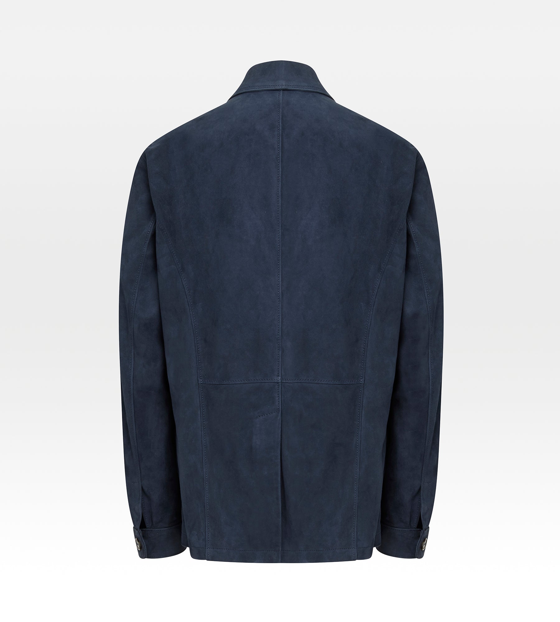 Veste saharienne en daim bleu