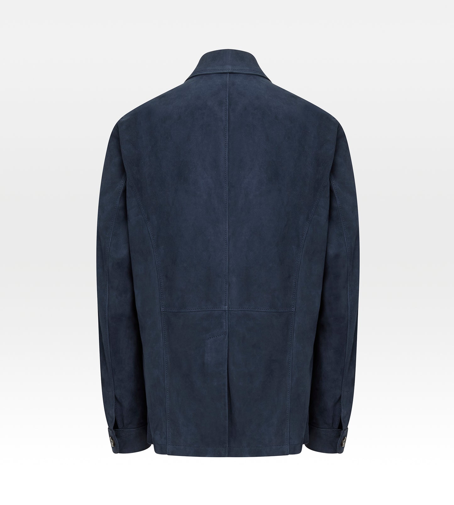 Veste saharienne en daim bleu