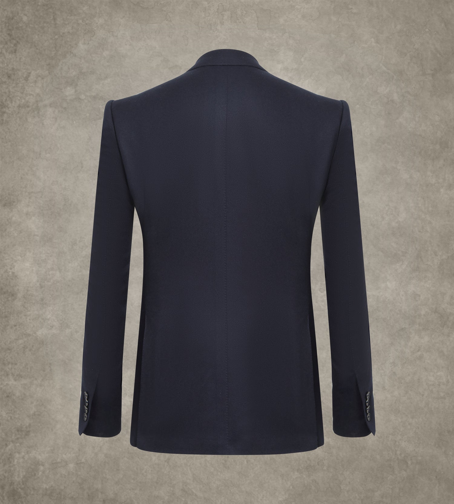 Costume 3 pièces bleu marine en flanelle de laine