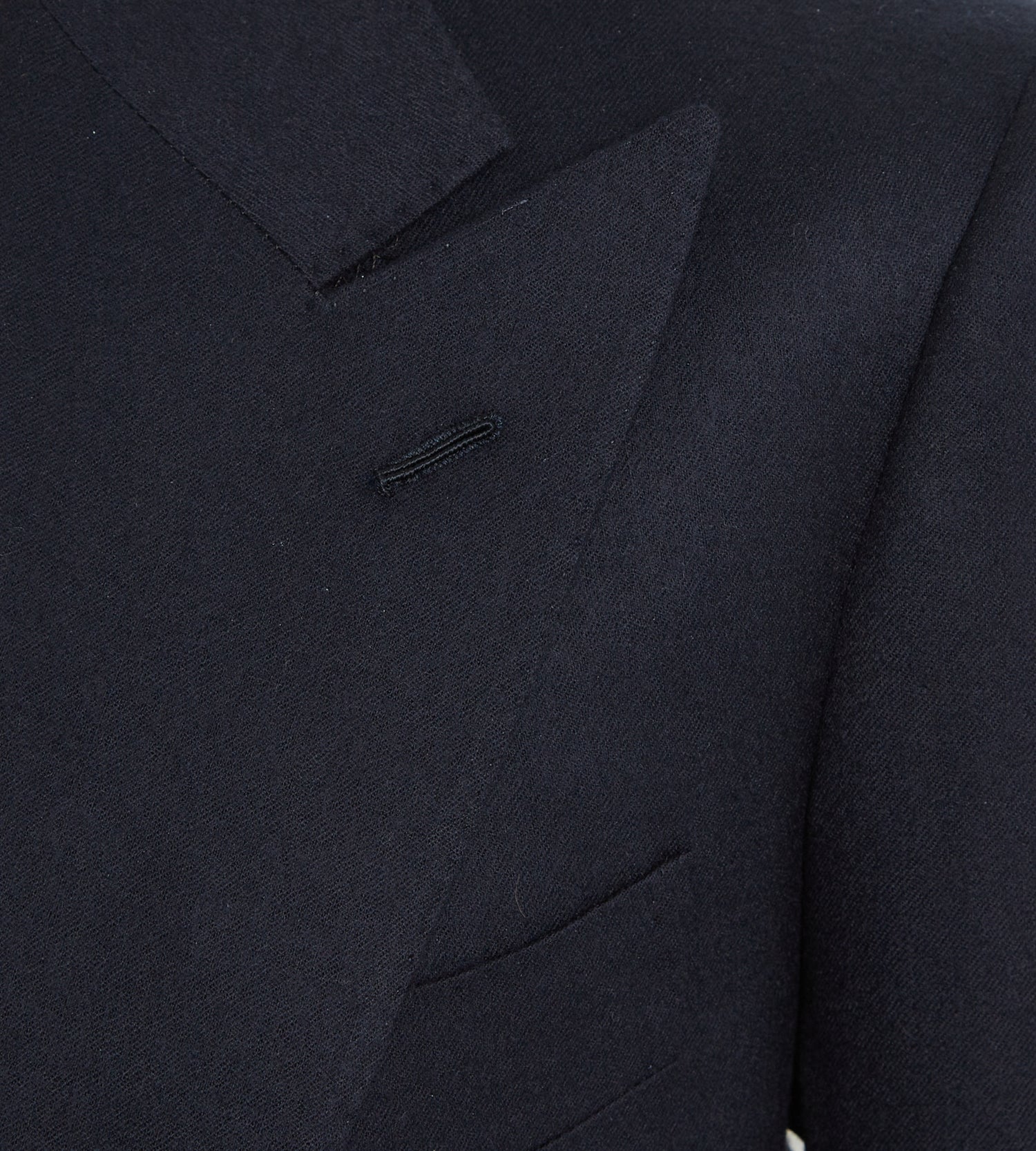 Costume 3 pièces bleu marine en flanelle de laine