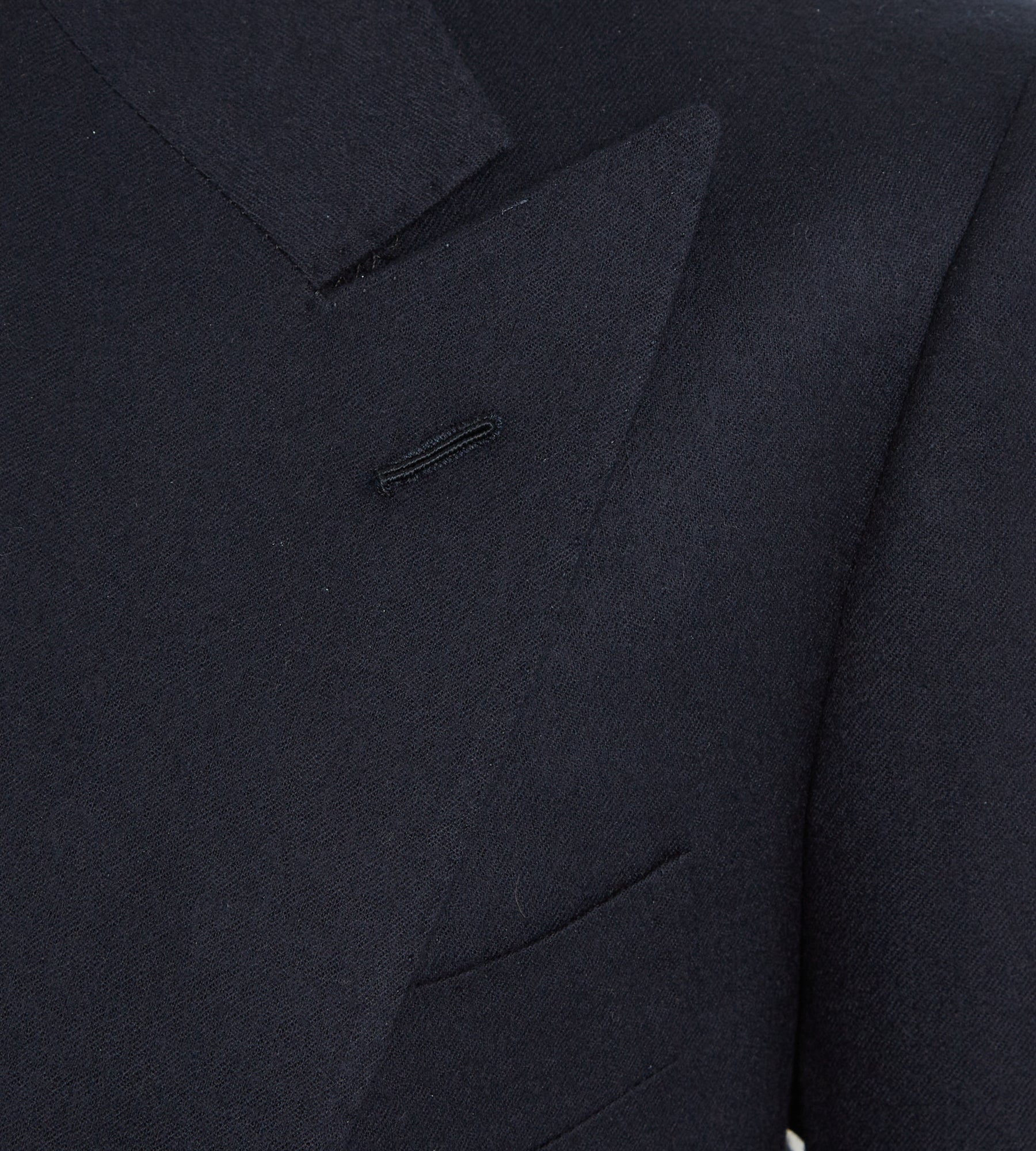 Costume 3 pièces bleu marine en flanelle de laine