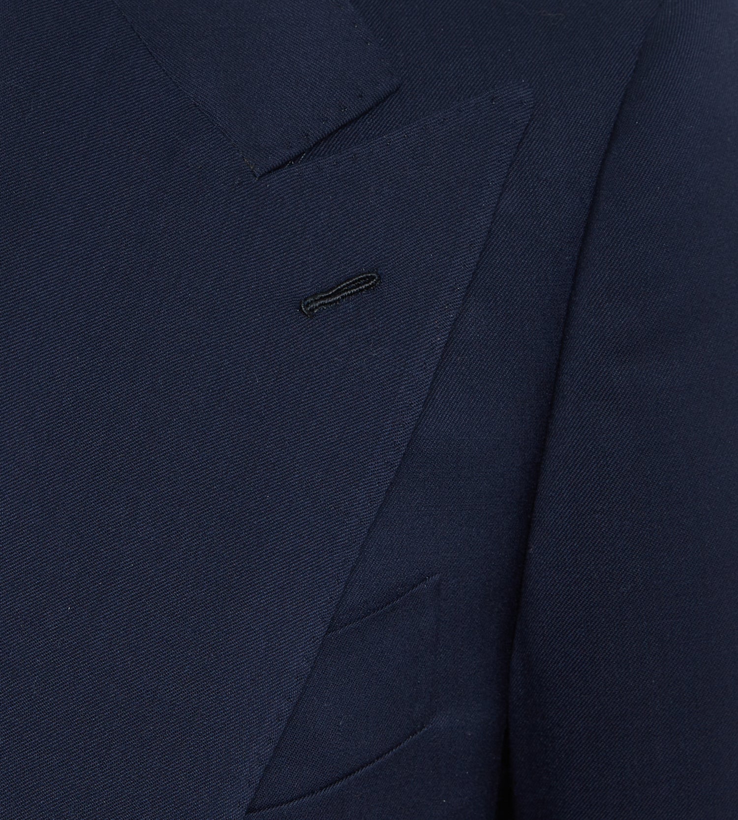 Costume croisé bas bleu marine en laine